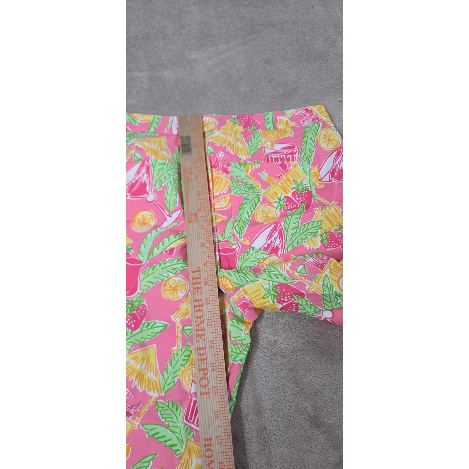 Vintage Lilly Pulitzer „Rock-A-Hula” Cropped Pants Women’s 6 Multi-Color AOP EUC