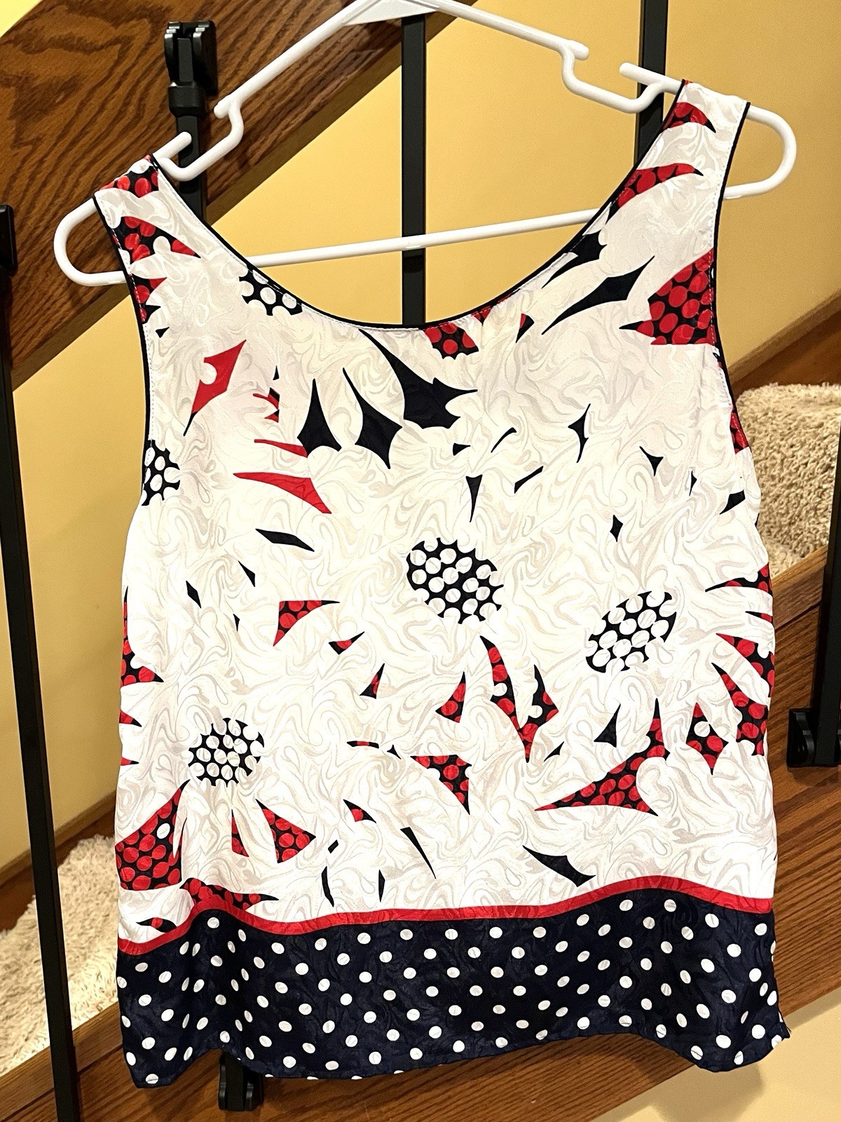 Howard Wolf Dallas Vintage Color Block Tank/red-white-blue/SZ. Original Tags USA