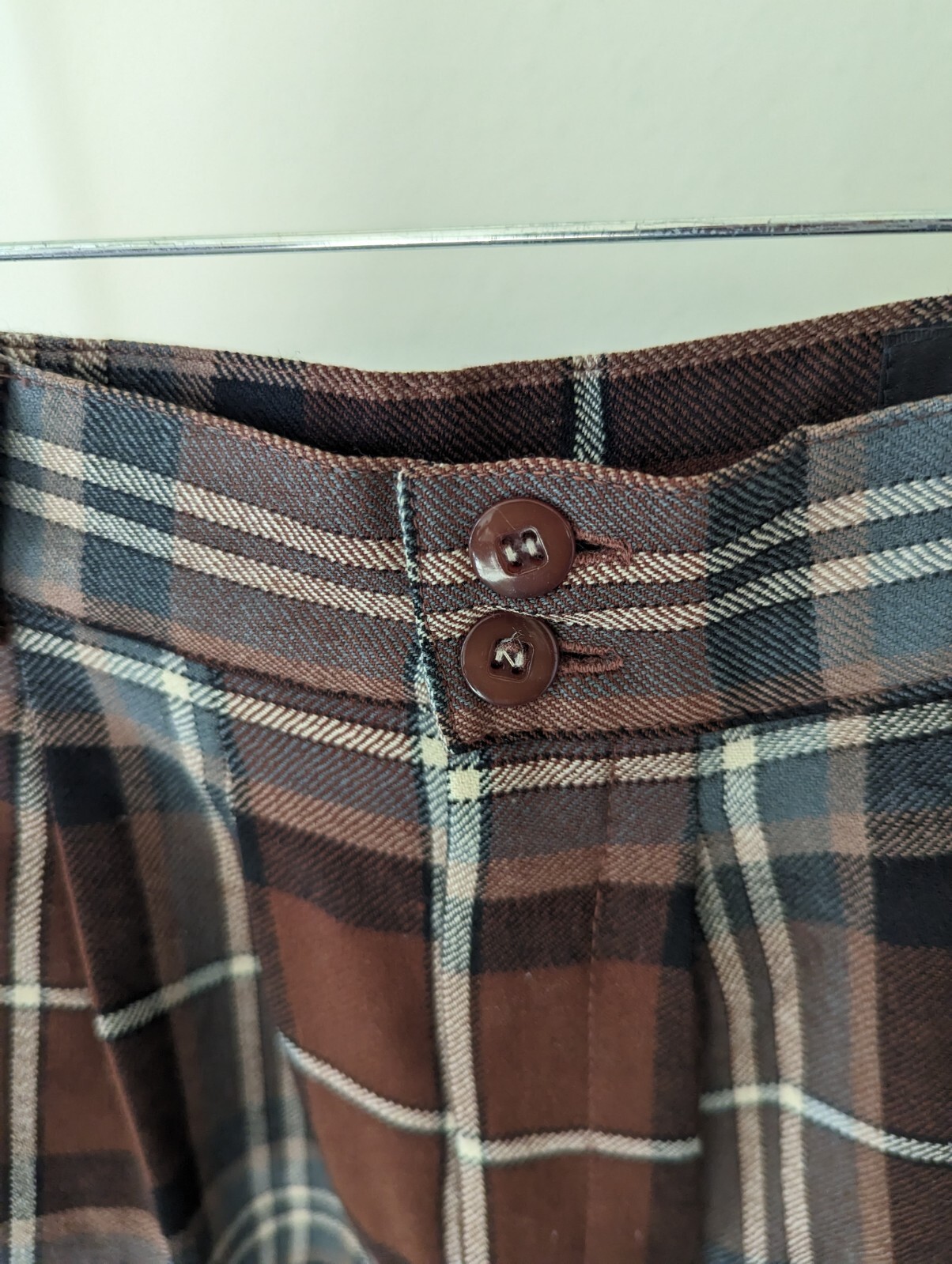 Vintage Giorgio S’ant Angelo Wool Checked Shorts Excellent Condition