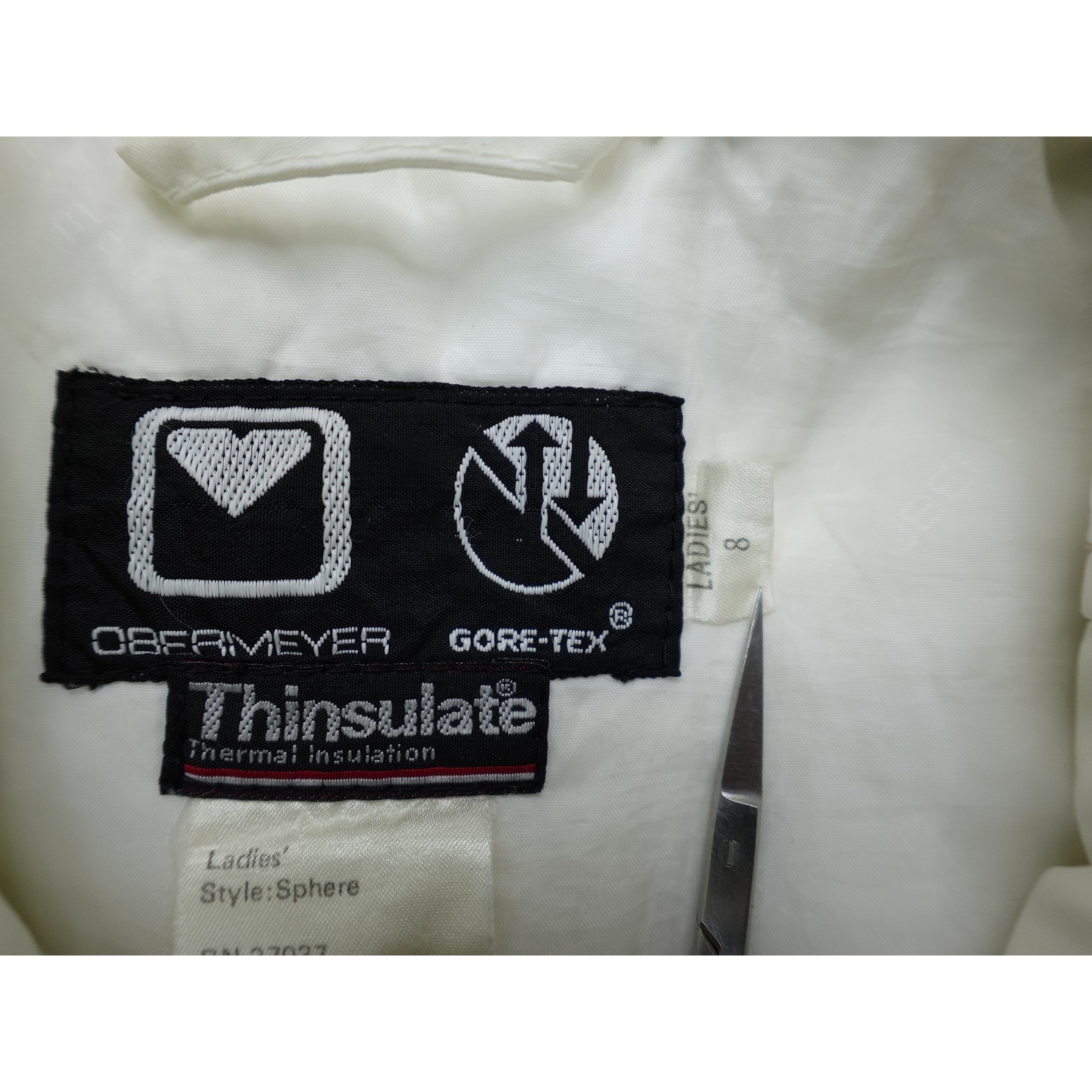 Vintage Obermeyer Sphere Gore-Tex Thinsulate Ski Suit Cream Pastel Womens 8