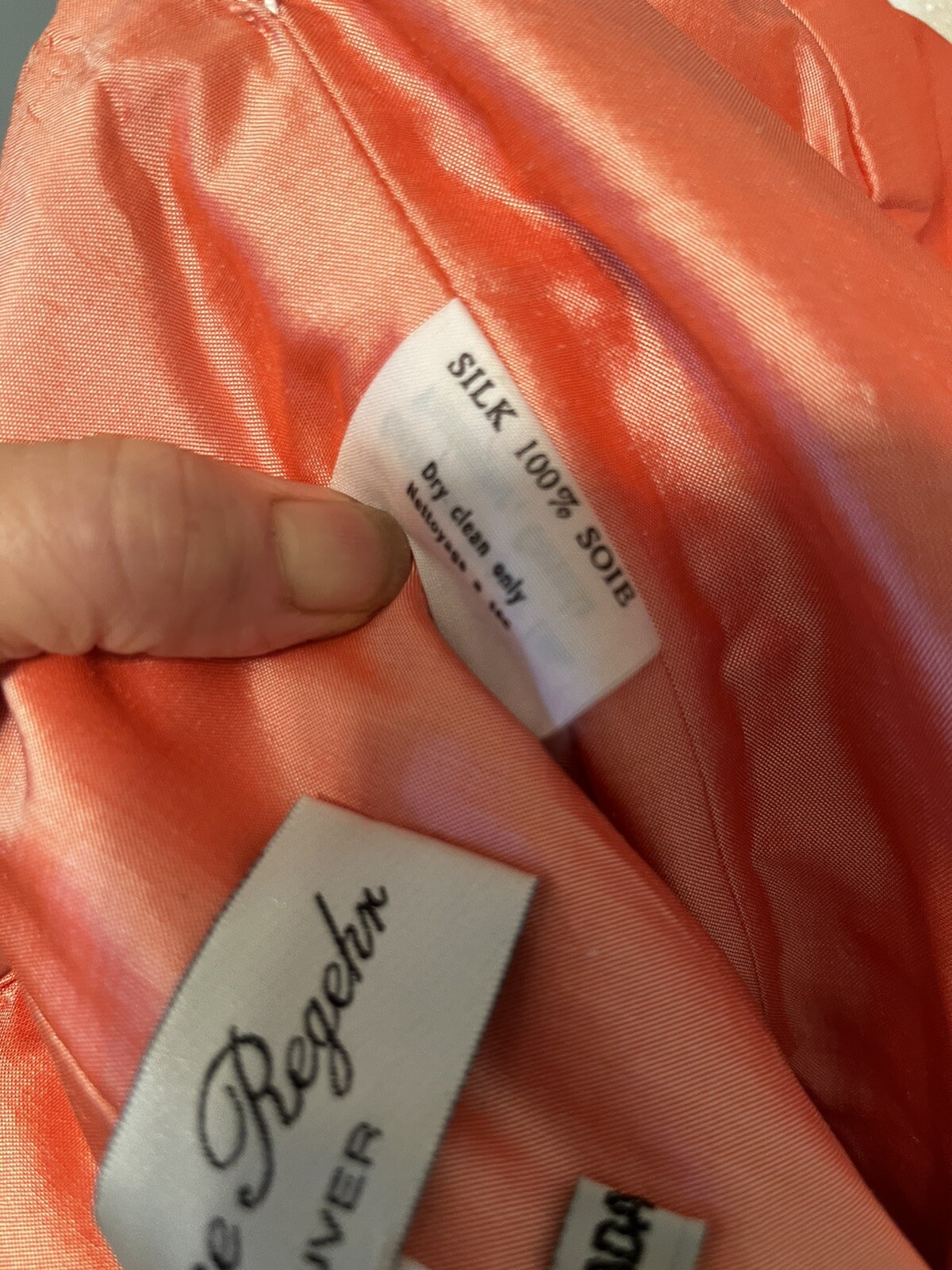 Vintage Catherine Regehr 2 Piece Silk Strapless Dress With Jacket