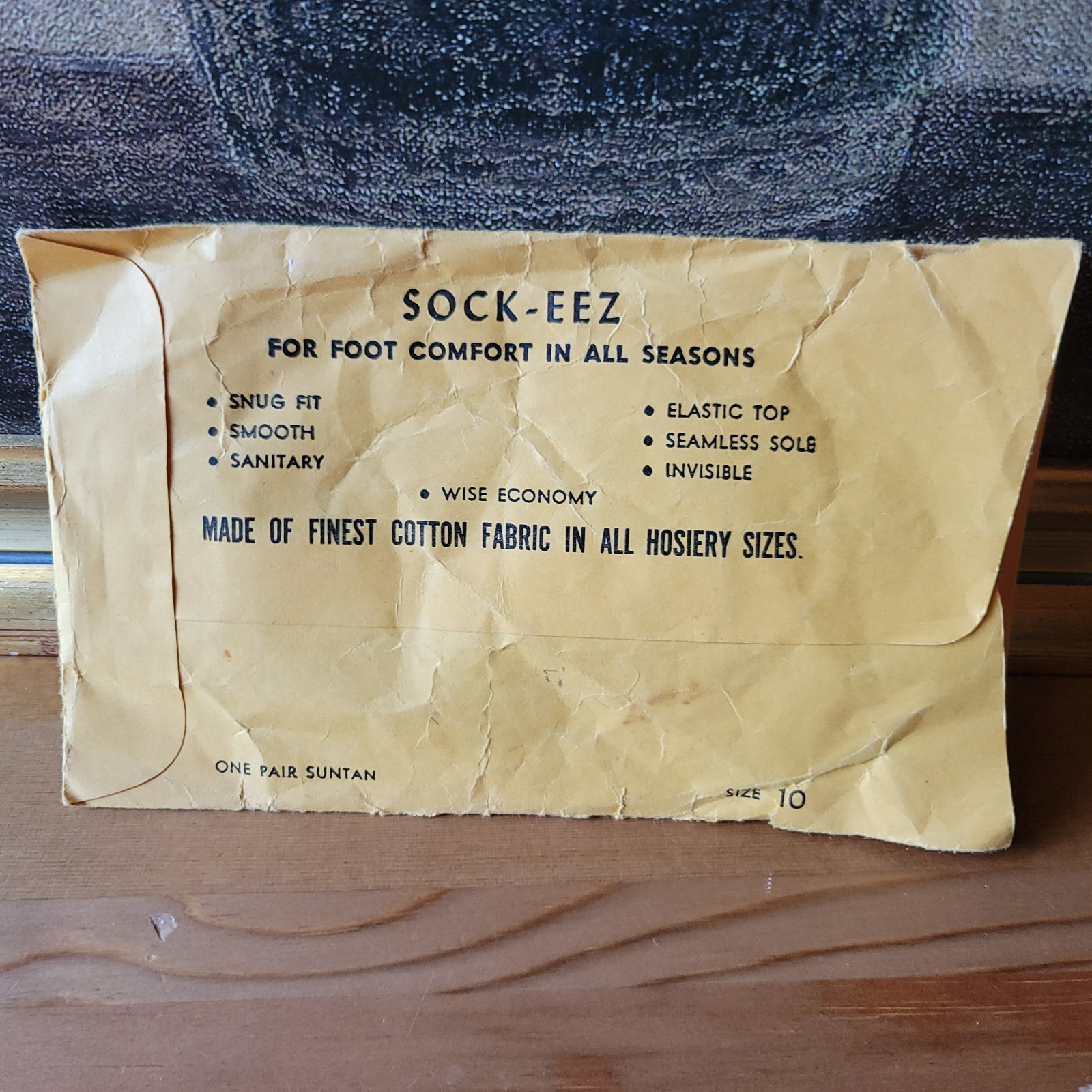 Vintage Sock-Eez Hosiery Packaging Paper Ephemera MCM Foot Comfort Insert