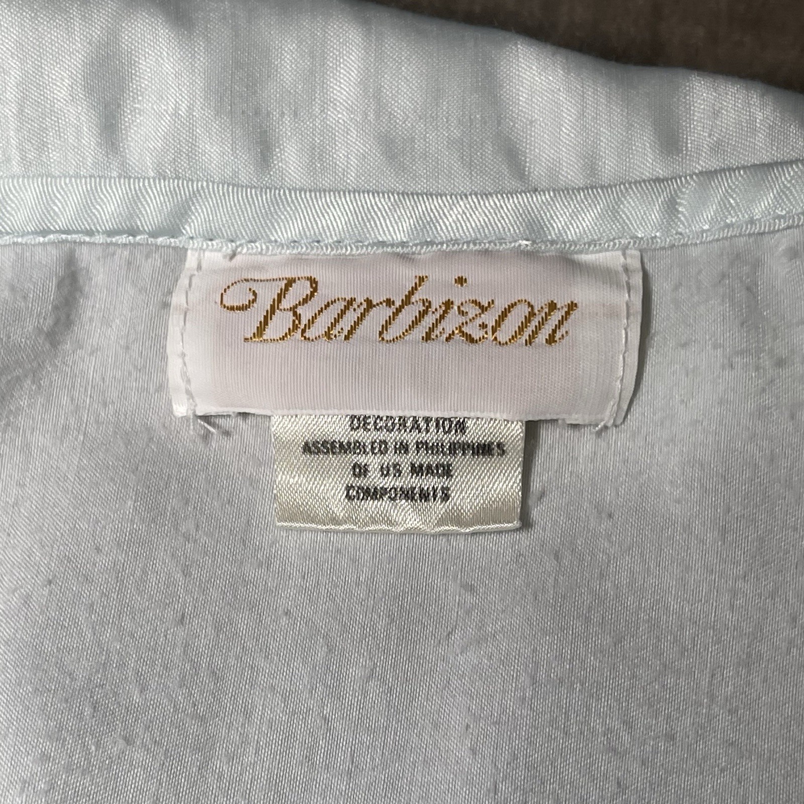 Vintage Barbizon Light Blue Lace Sleep Shirt Button Front Small Nylon Blend