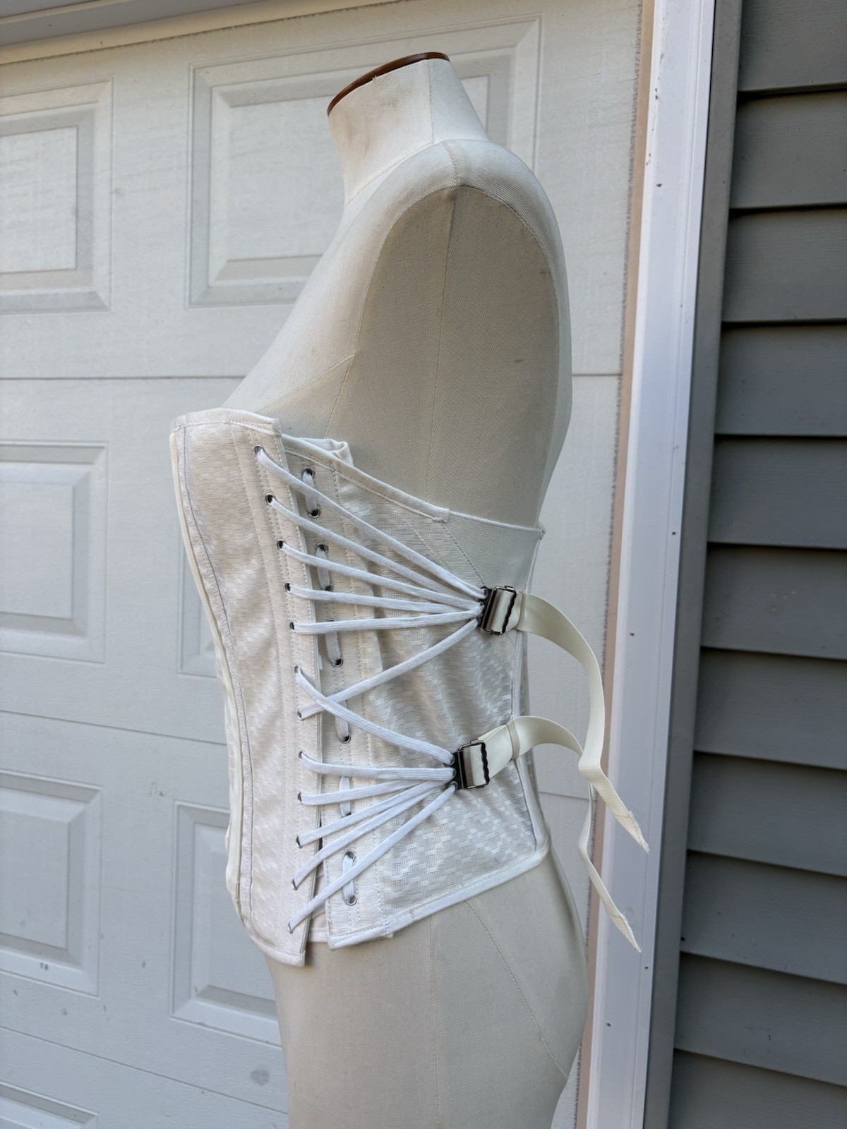 Vintage 1970s lace up Fan Medical Corset Girdle Brace Cosplay W Up To 35