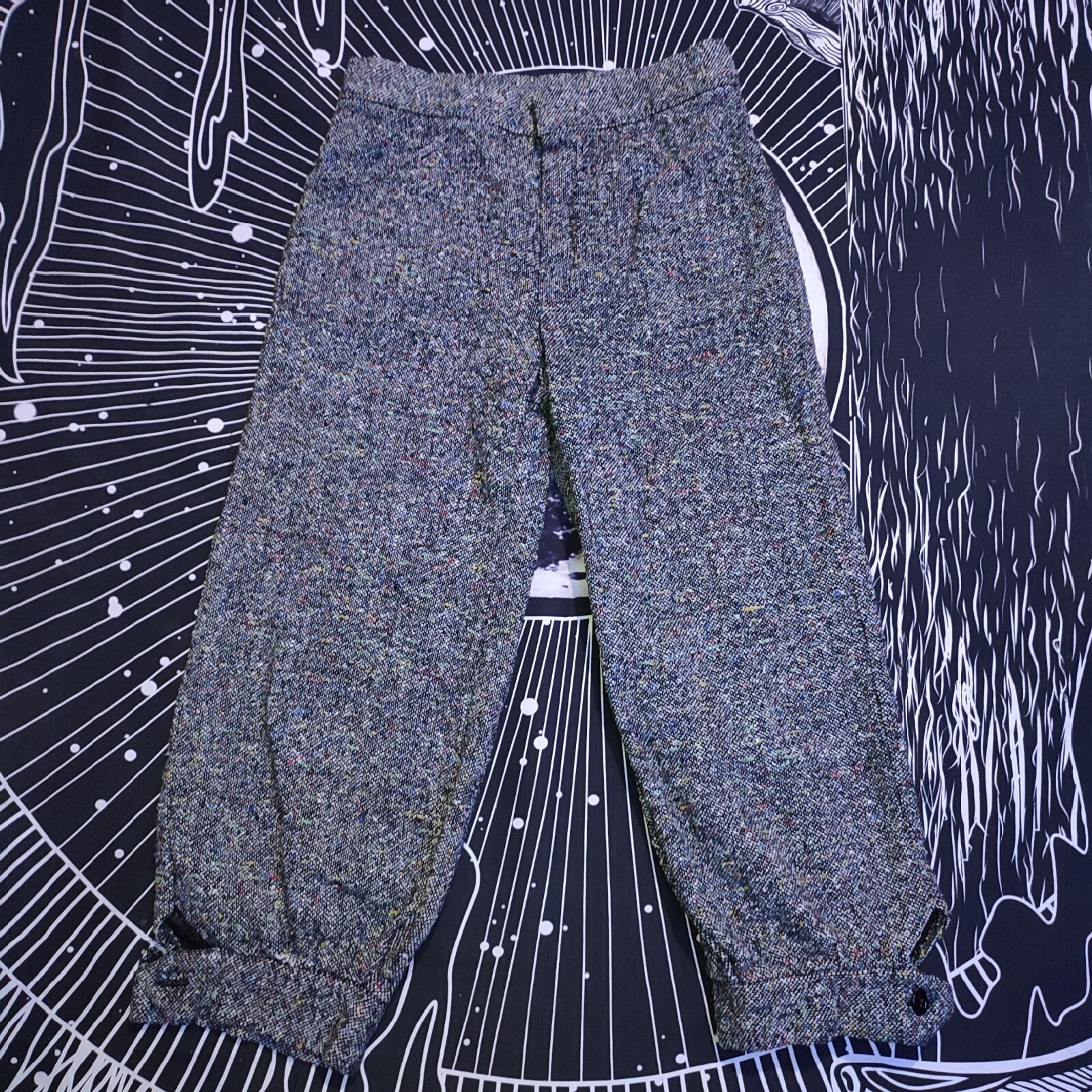Vintage Happy Legs Peddle Pusher Pants Rainbow Tweed 28” Very Rare