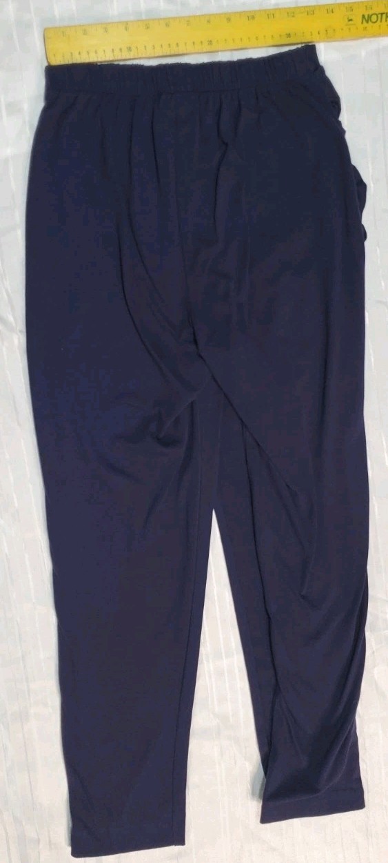 Vtg 80’s Fantaseas Collection Pants Juniors Size L Harem Ruched Flap Pants Navy