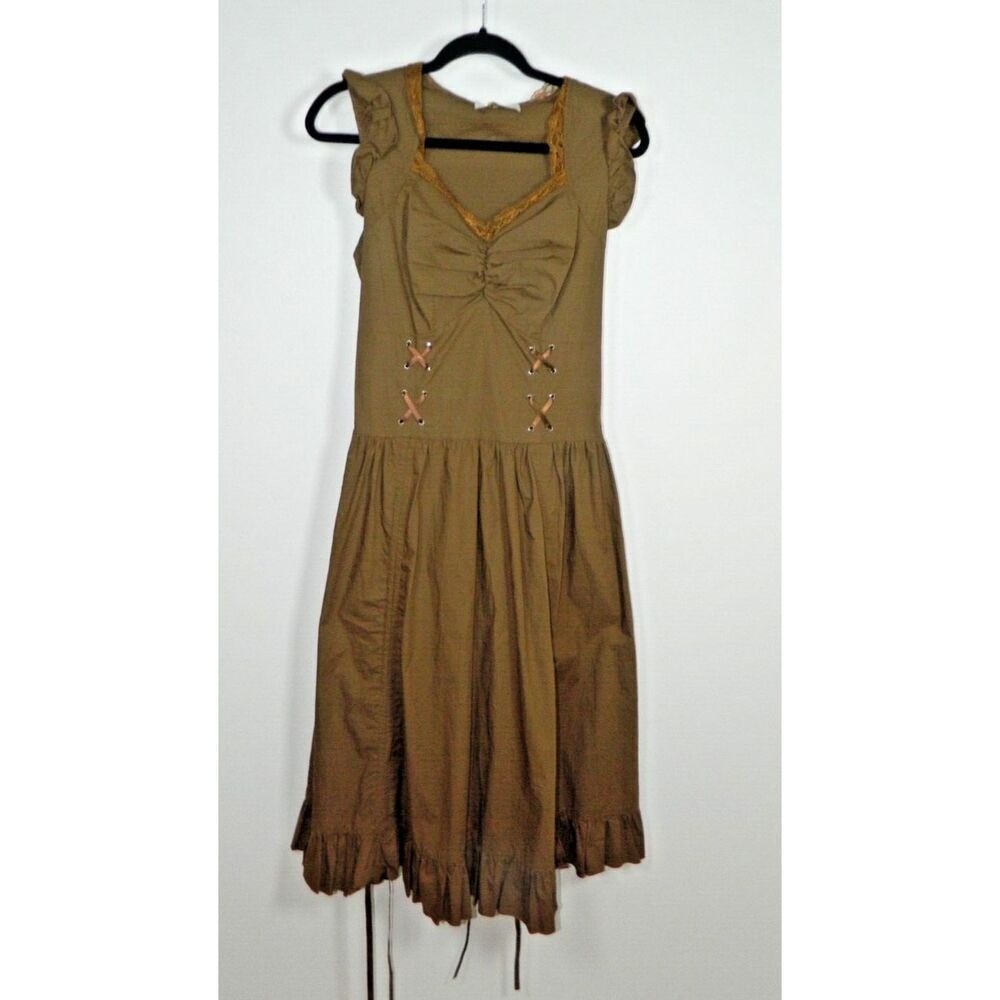 Belle Poque Dress Large Brown Steampunk Goth Victorian Romantic Fairycore