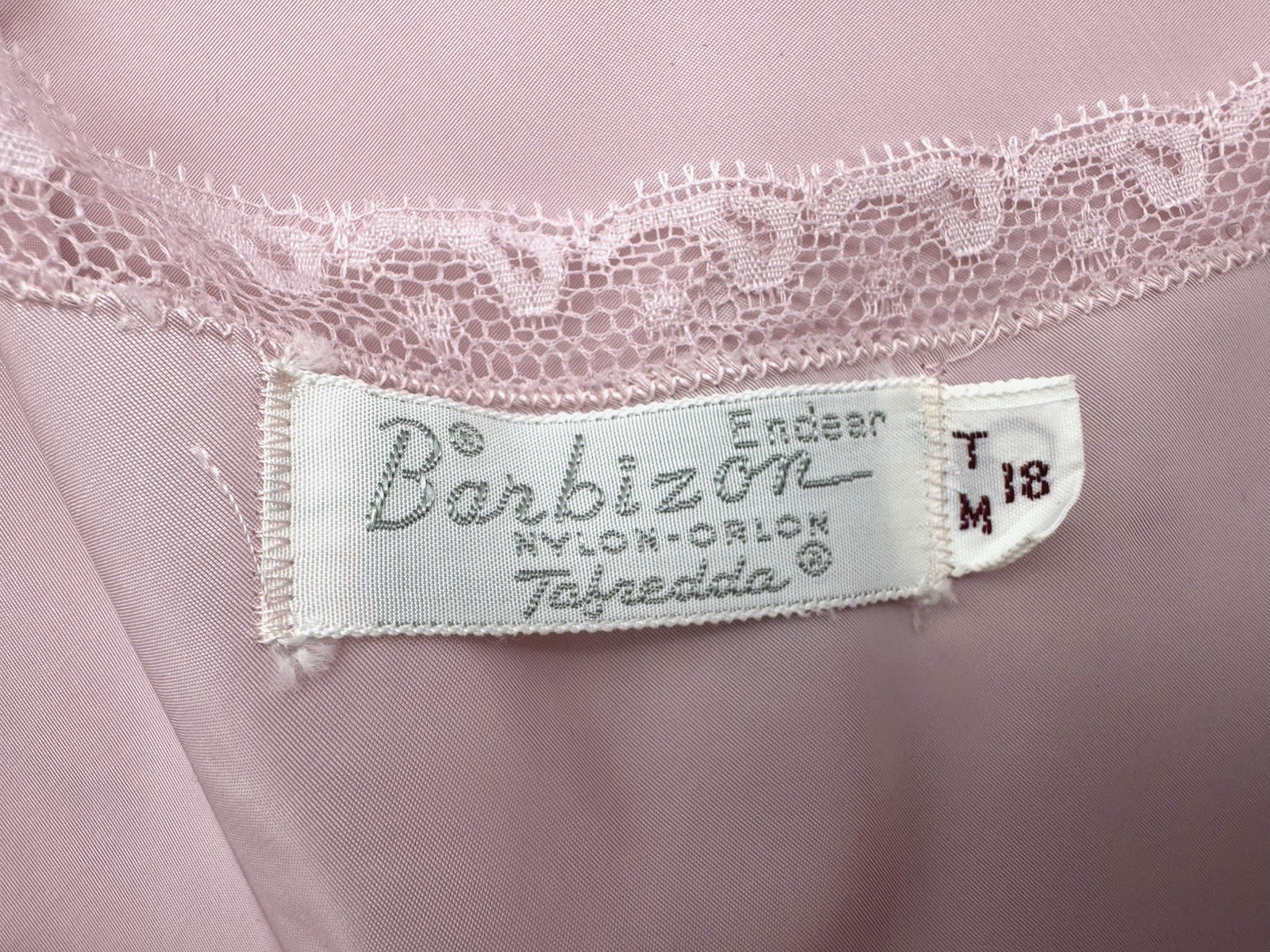 VTG BARBIZON Full Slip Dress Endear Tafredda, Crystal Pleats, Pink Sz M/L Grunge