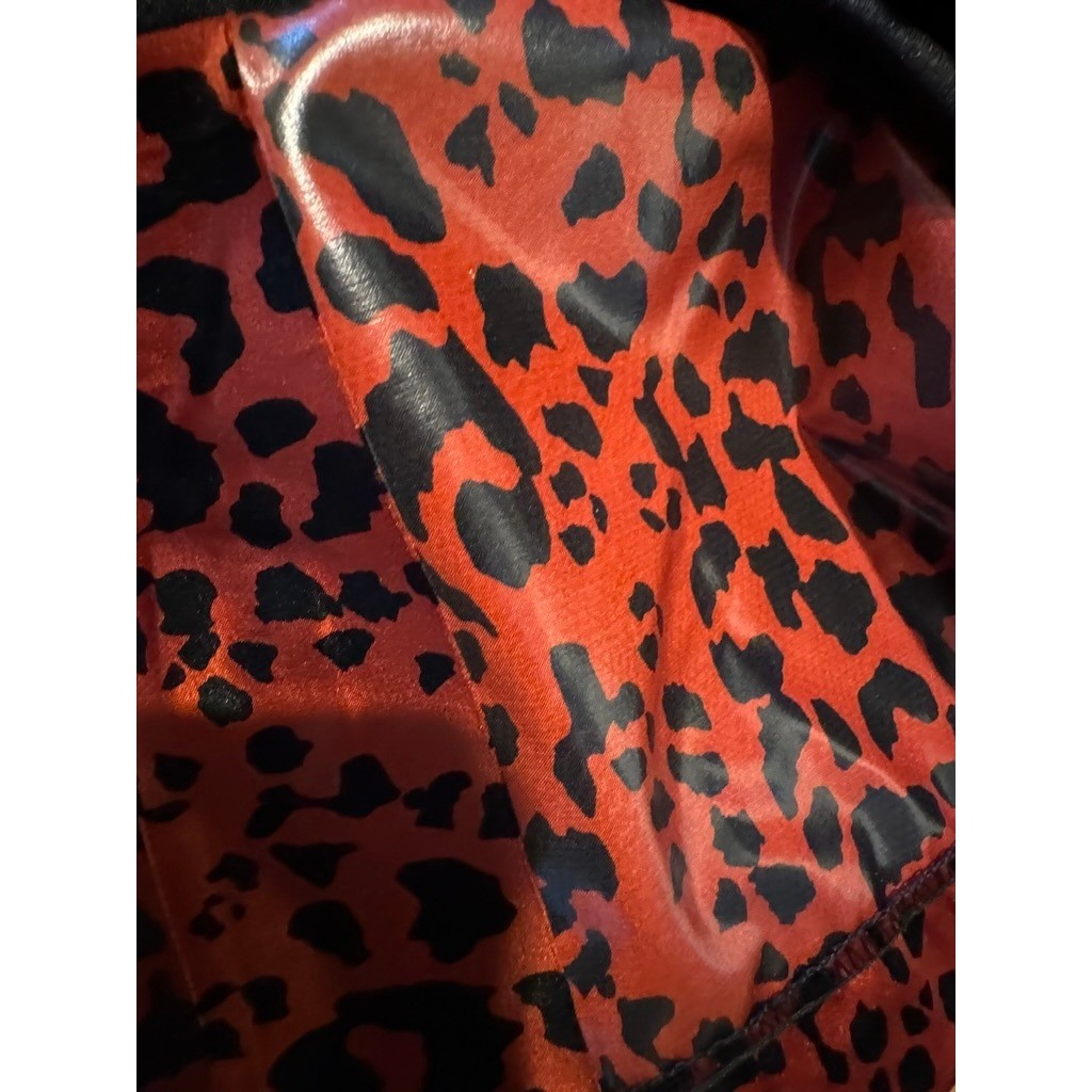 Vintage Mary McFadden Leopard Print Silk Jacket Made in USA Size M