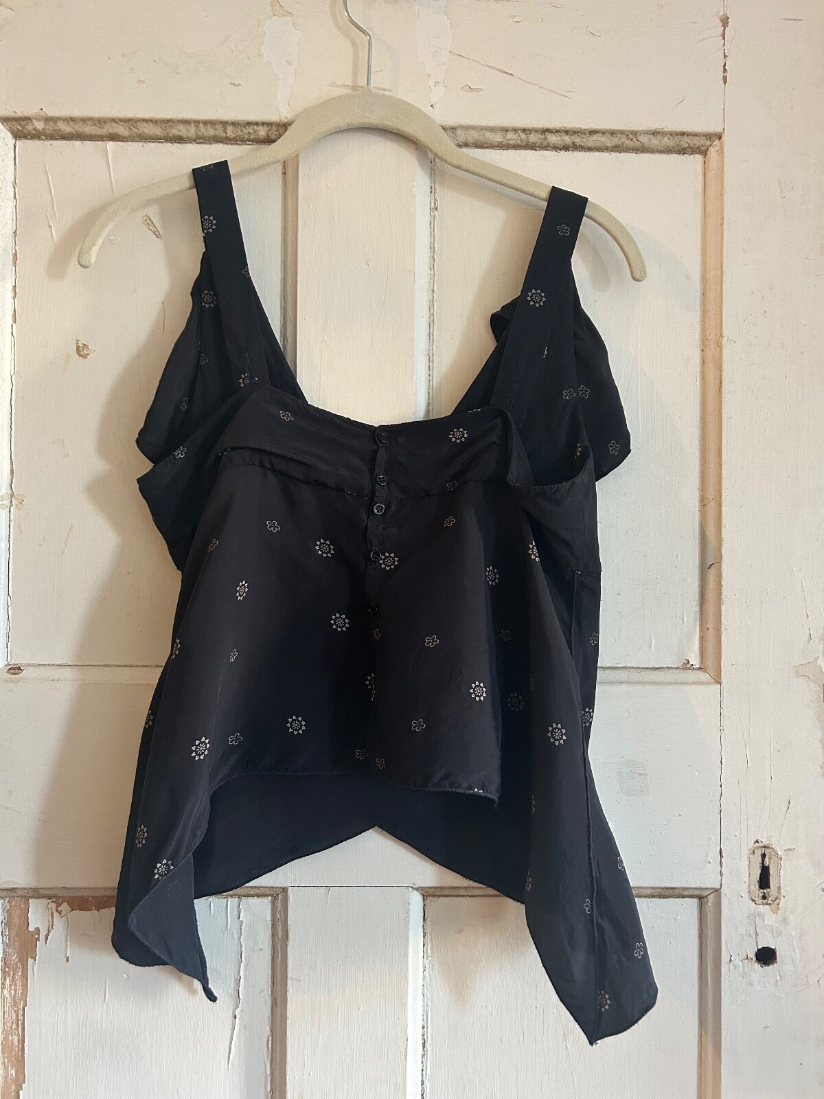 Vintage 90s MARITHE FRANCOIS GIRBAUD Handkerchief Tank Top Size: 27