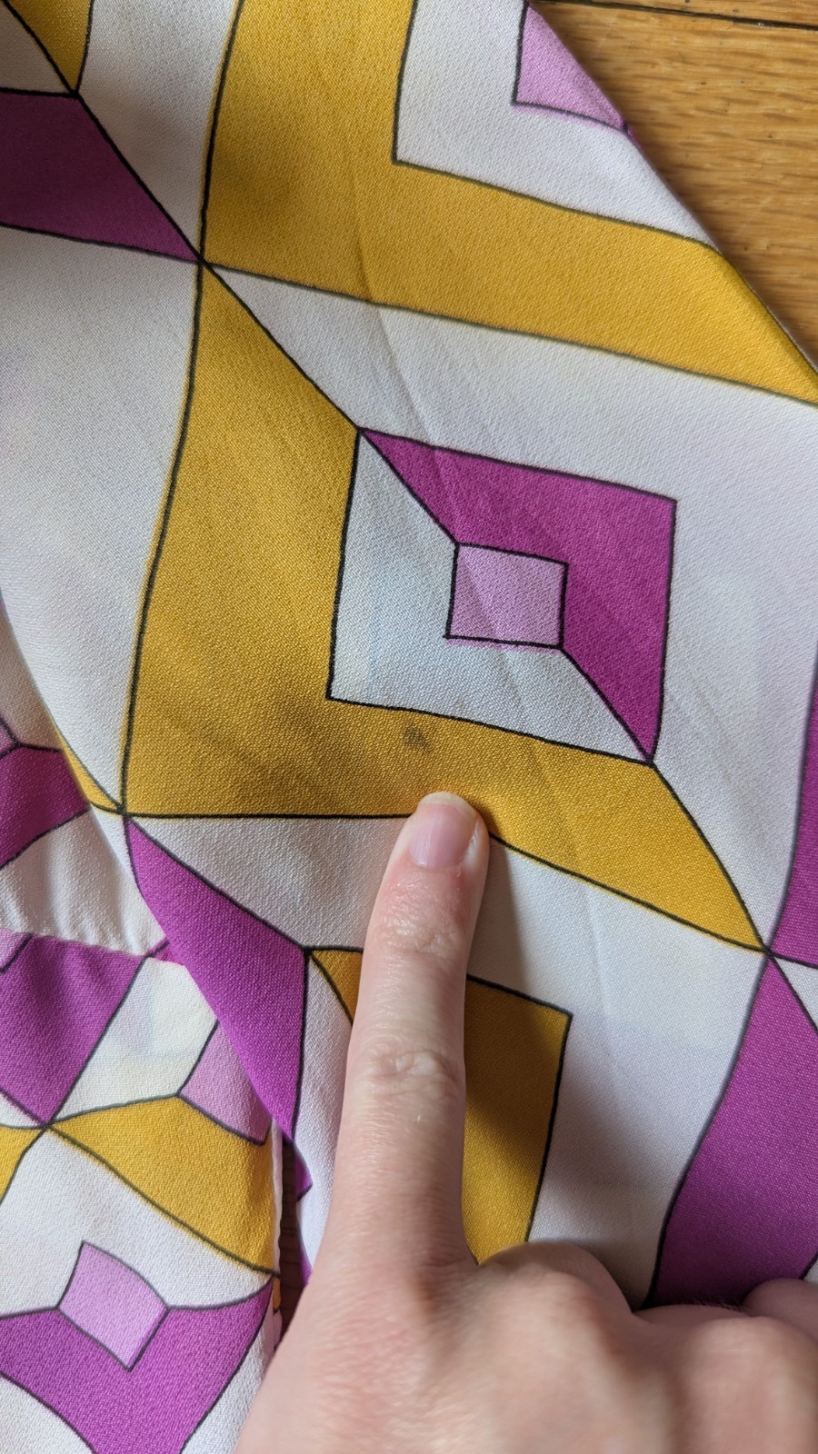 ​Vintage 70s Alex Colman California Collar Button Down Shirt Geometric Print