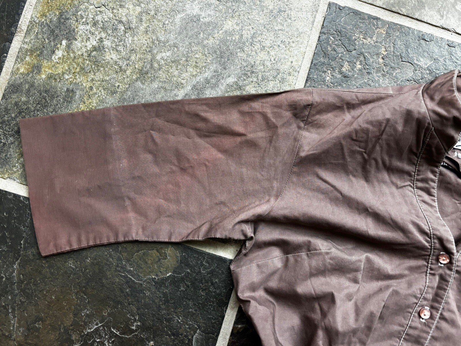 1950s Helen Whiting Sheath Dress.small/brown.front Buttons