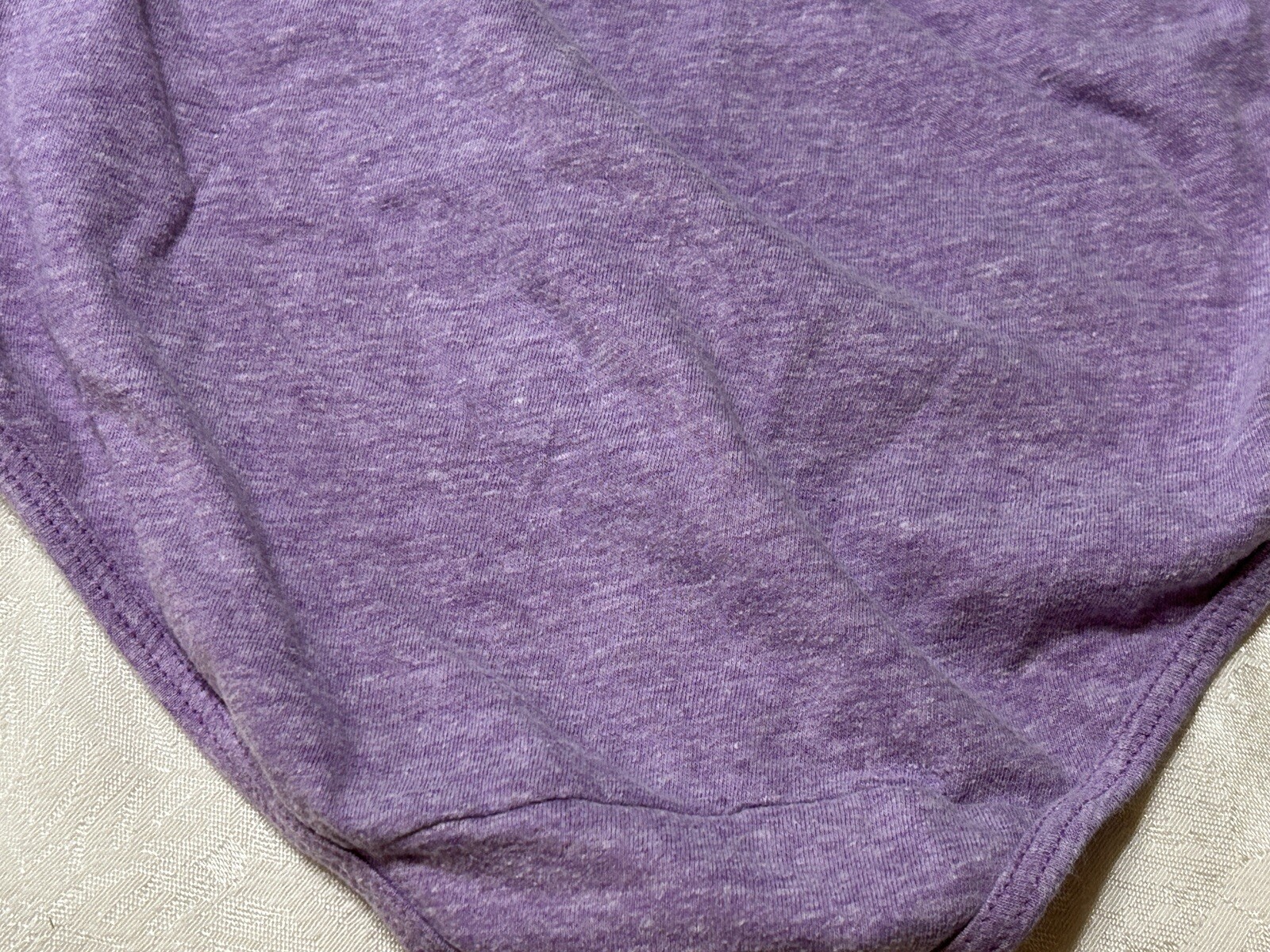 Vtg HANES Cotton Blend Signature Waistband Hi-Cut 8/XL Purple Heather Panties