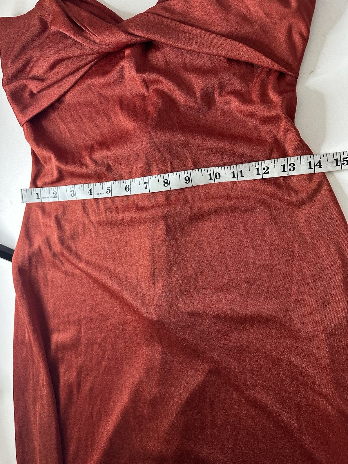 Vintage 70’s Joy Stevens California Rust Maxi Dress Disco Glam 11/12 (modern S)