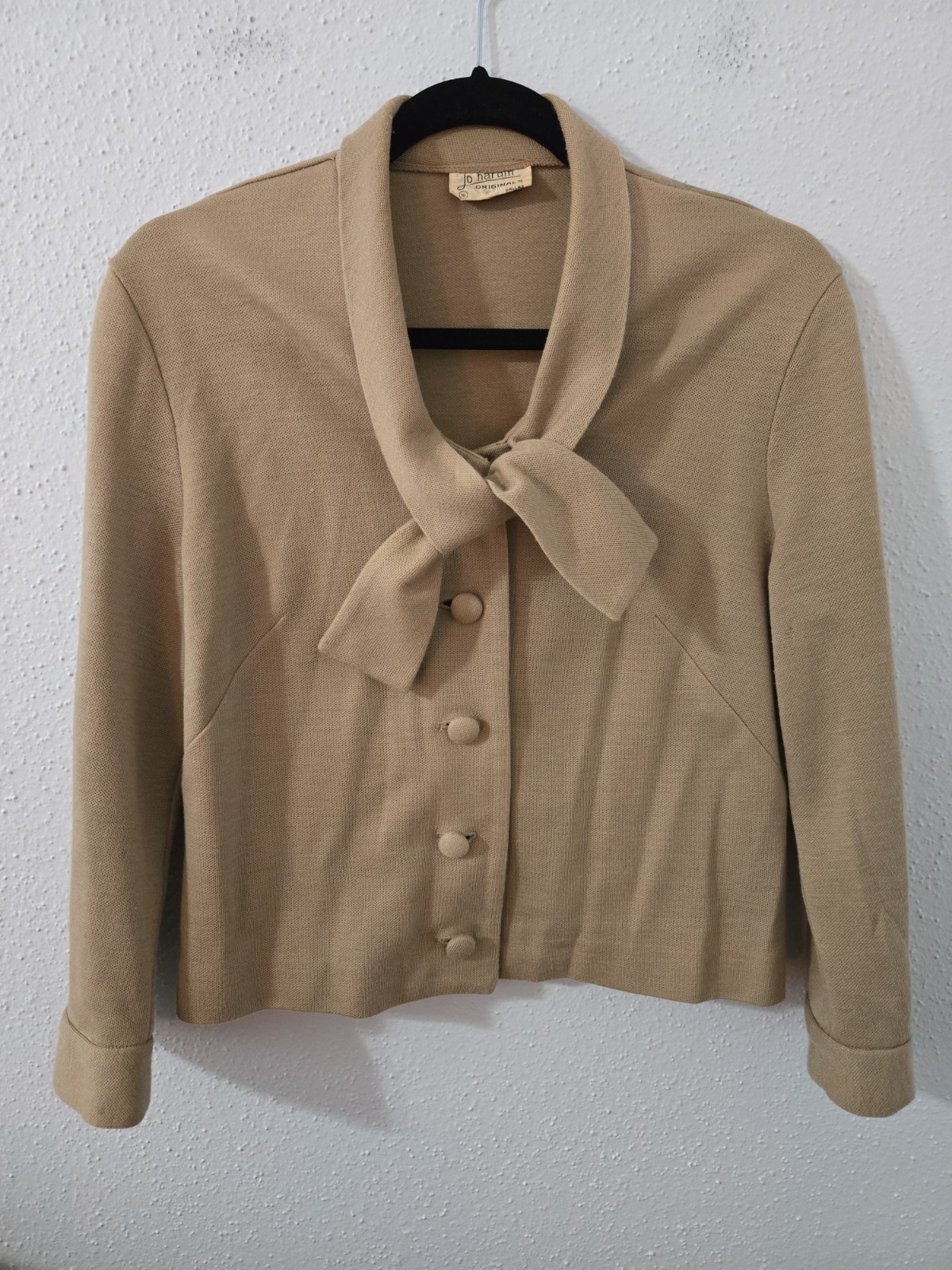Vintage Jo Hardin Originals Dallas Tan Blazer Sz Small 1970s-1980s