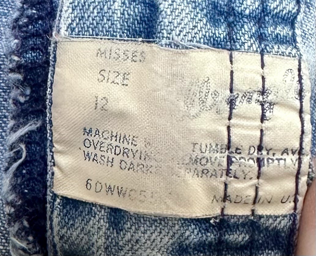 Vintage 70s Wrangler Flared Leg Misses Size 12