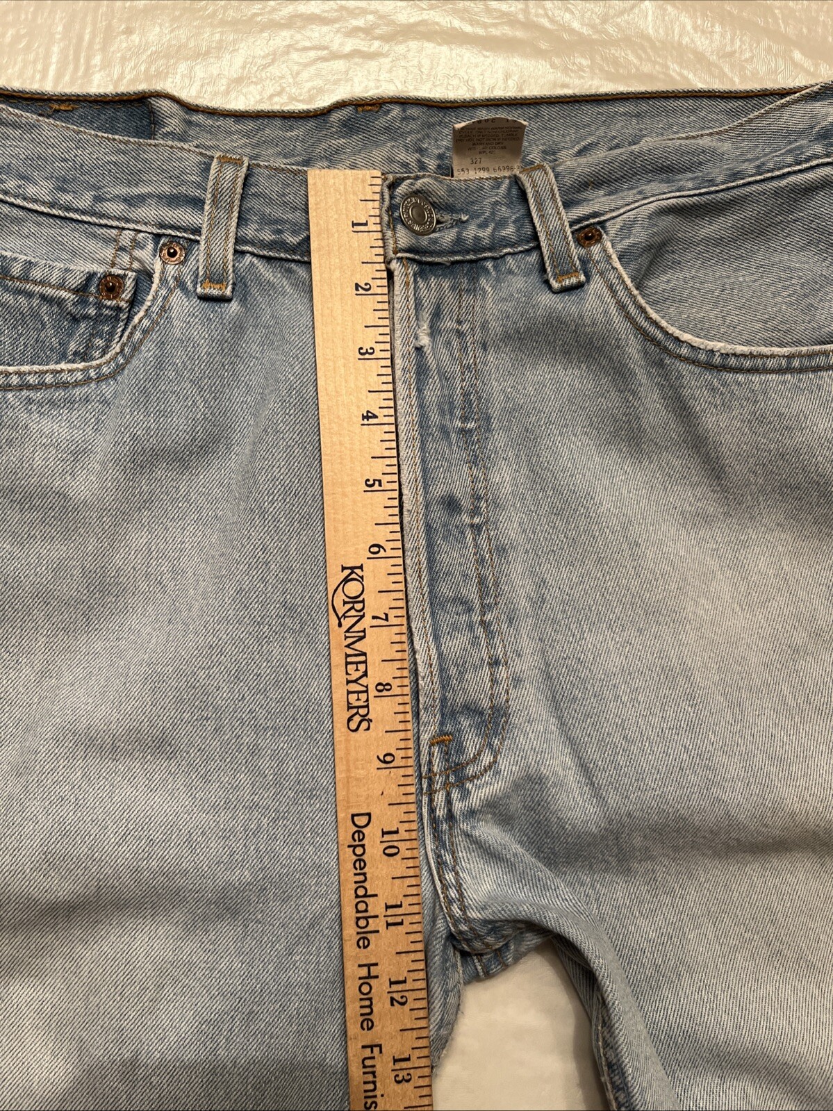 vtg 90s Levi’s 501 MADE IN USA blue jeans button fly womens 33 light wash 32×24