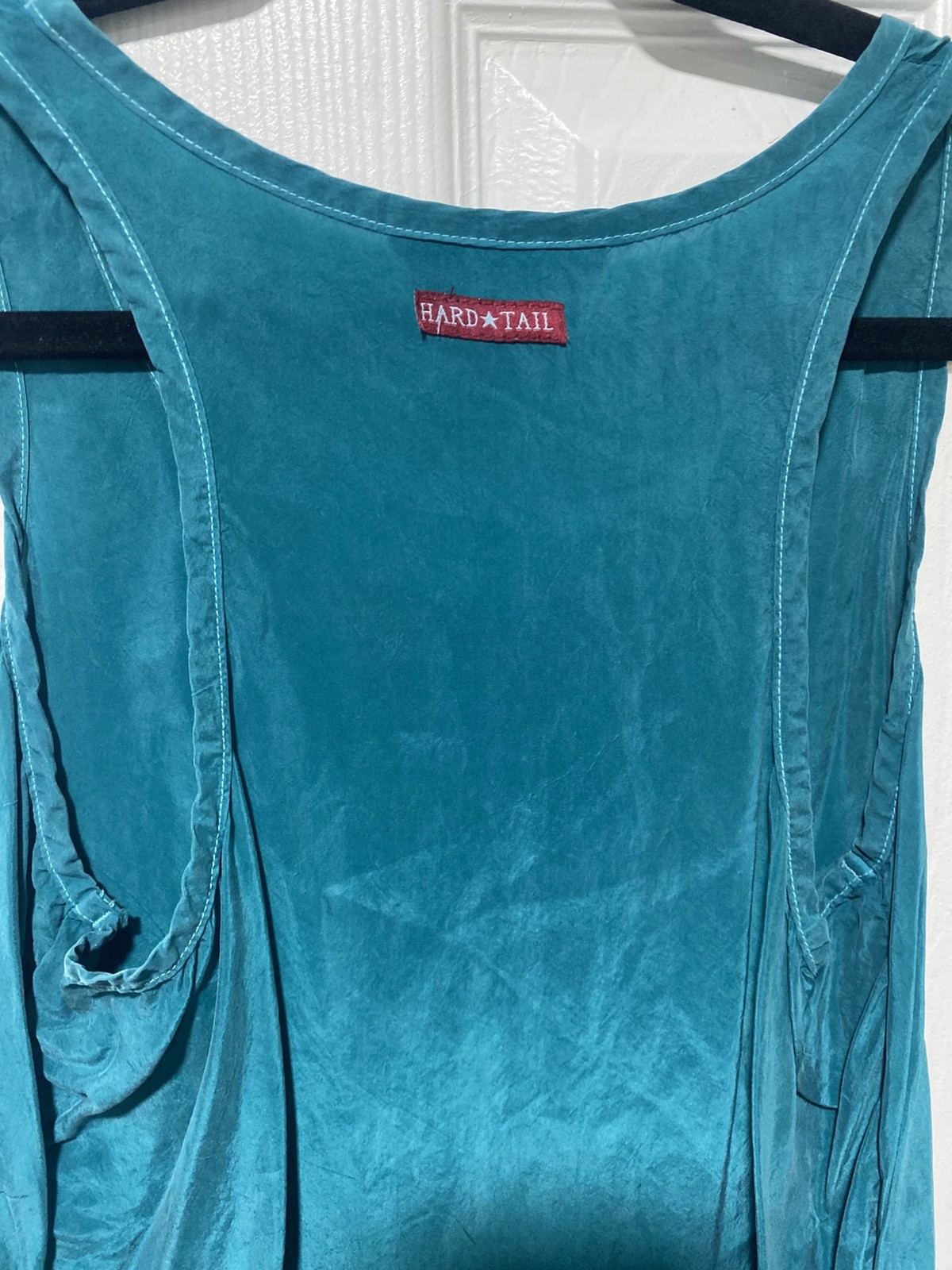 Y2K Hard Tail Forever Racerback Tank Top Bikercore Sleeveless Teal Small USA
