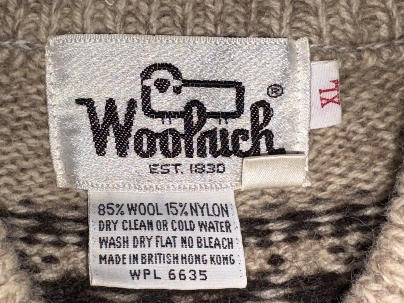 Vintage 1960’s Woolrich Fair Isle Sweater Wool Blend Pullover Multicolor Size XL