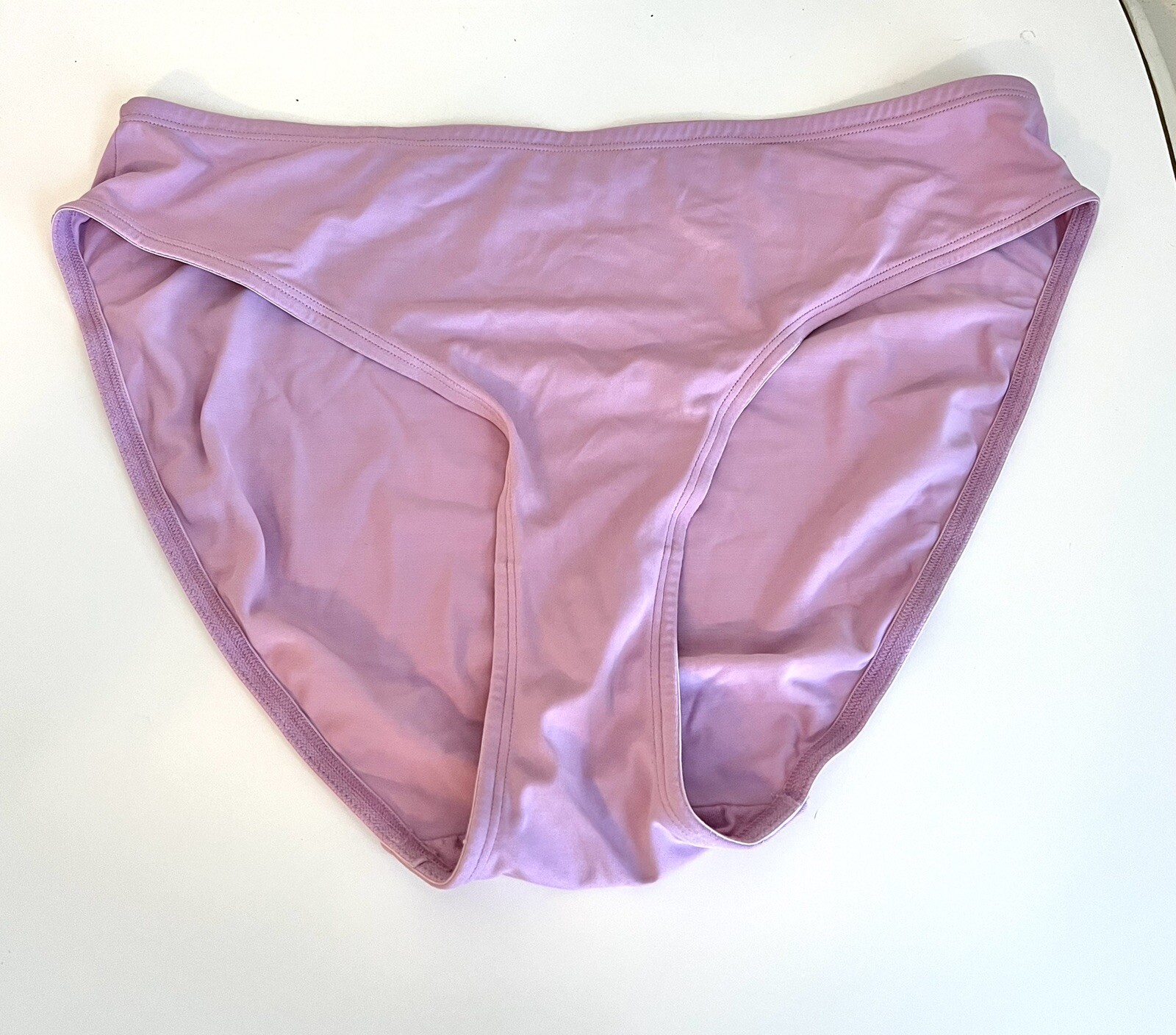 DELICATES HI RISE PANTIES Briefs Vintage 13% Spandex Sissy 1x Lilac Purple Matte
