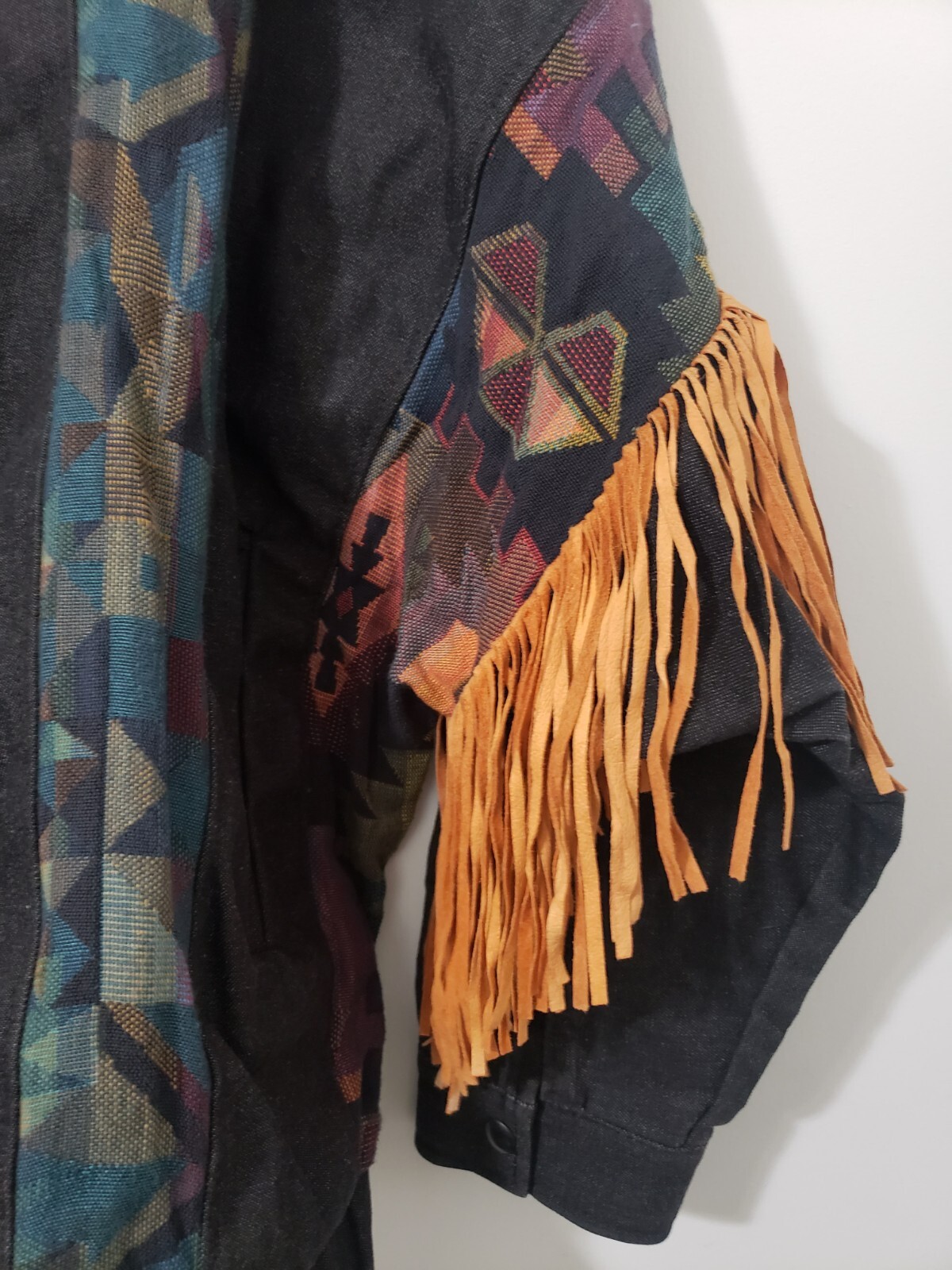 Vintage Pioneer Wear Leather Fringe Jacket Size 10 Made in Albuquerque, USA