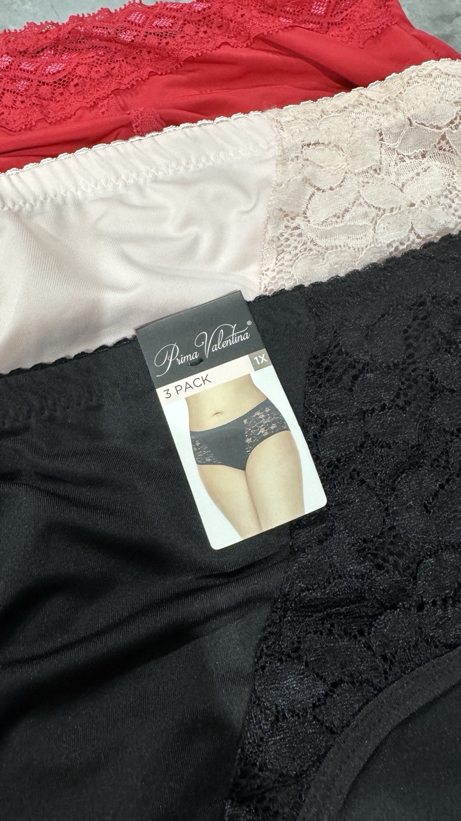 Prima Valentina 3 Pack Nylon Second Skin Hi Cut Panties Sz 1x Silky Smooth NWT