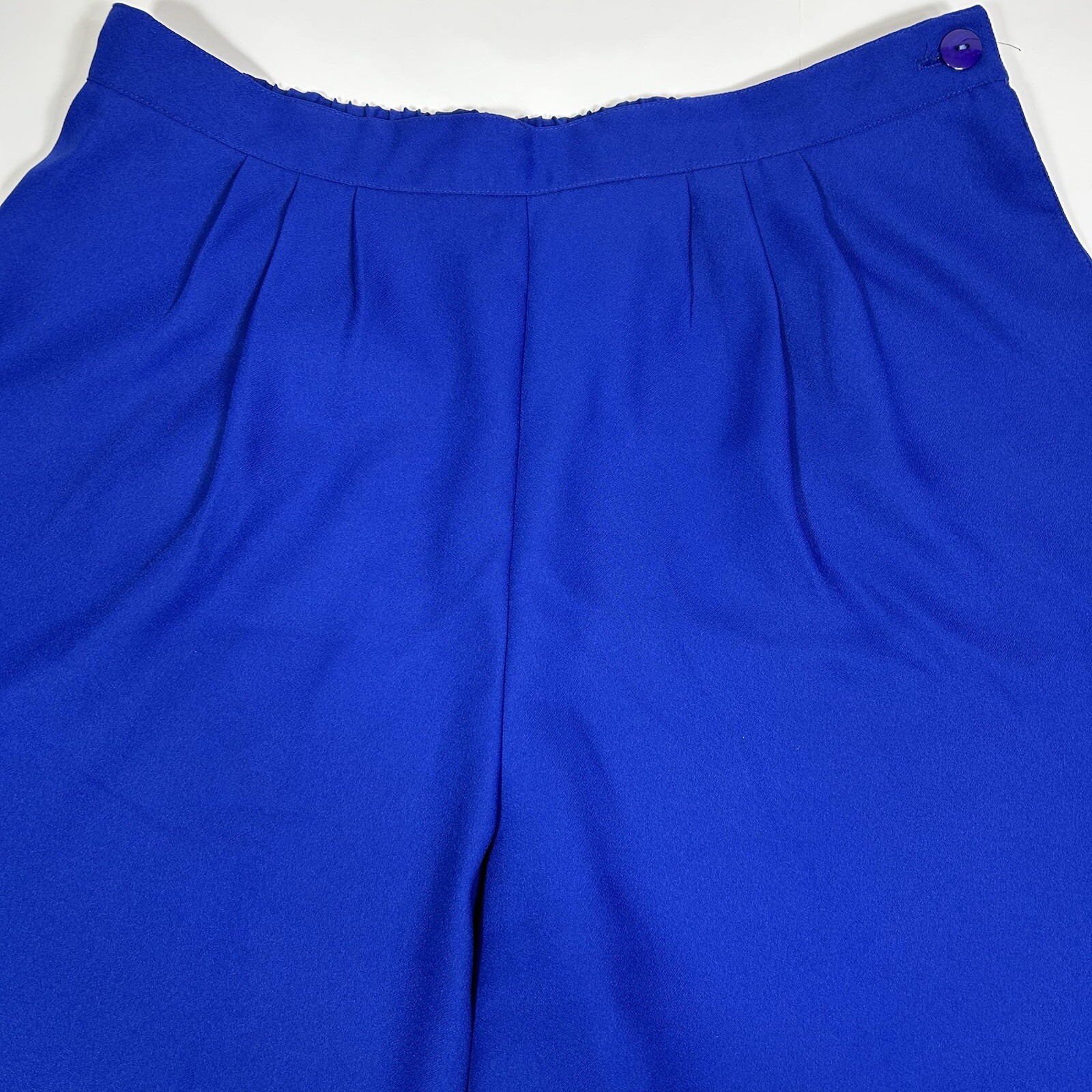 Vtg Kensington Square Women Pants Purple Pleated Front Tapered Leg Pocket Sz XLT