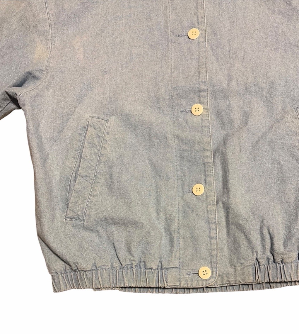 Eddie Bauer Outsoor Chambray Denim Jacket Women’s M Light Blue Hooded Vintage