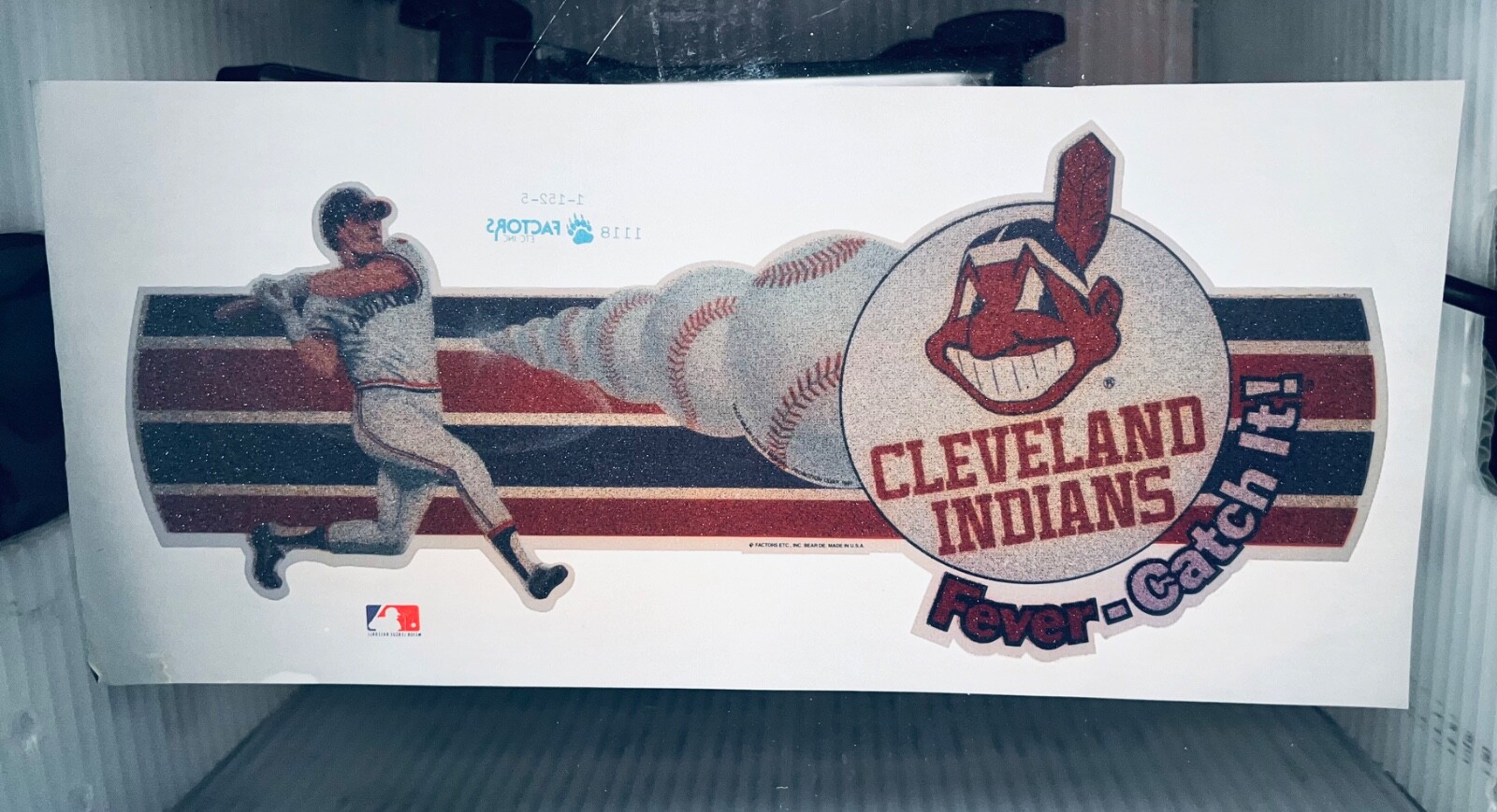 vTg Cleveland Indians Baseball MLB 80’s topps FEVER CATCH IT T-Shirt Iron On