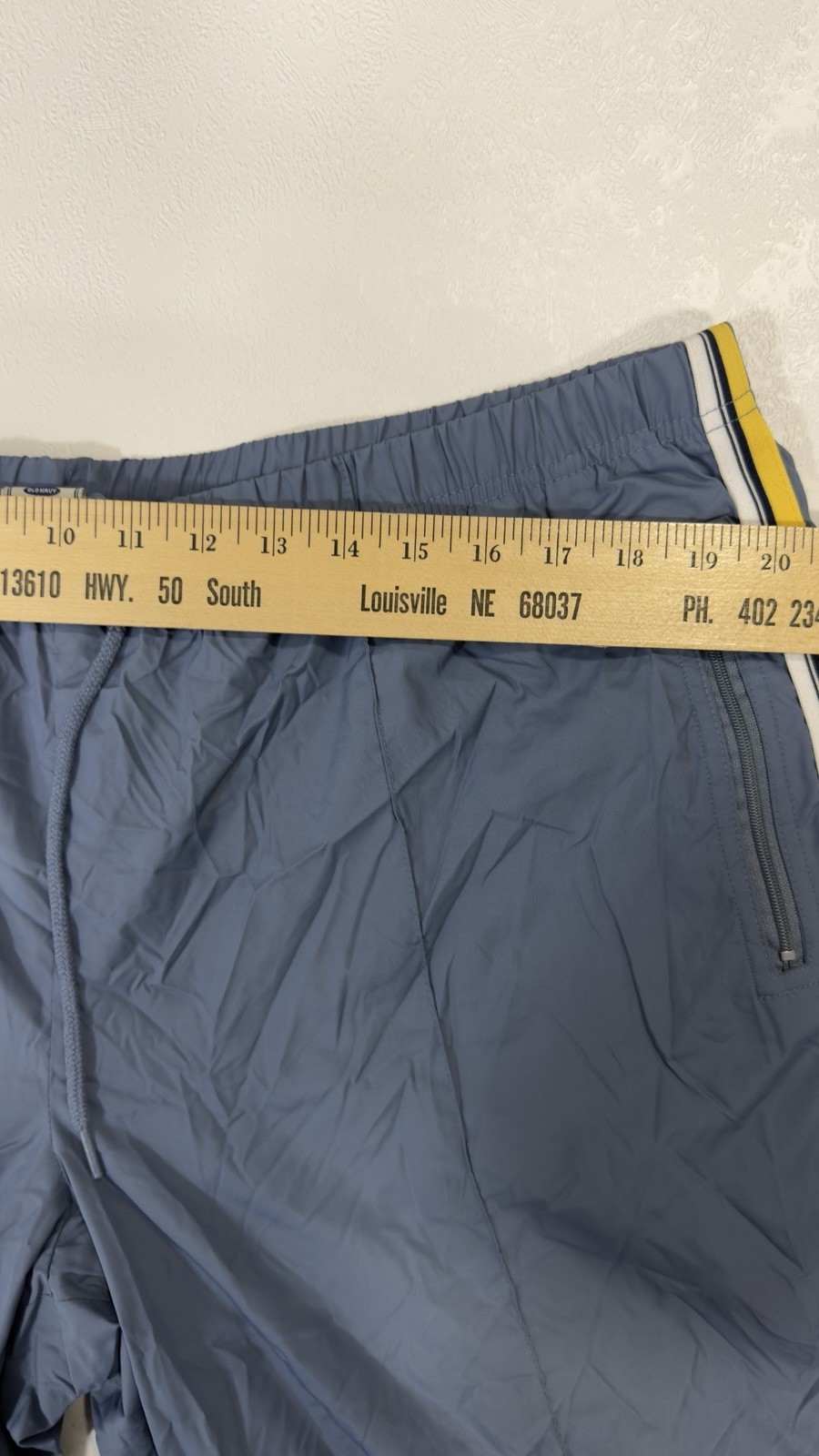 VTG Old Navy 2 Piece Blue Yellow Lining Cotton Track Suit Jacket Pants XXL Y2K