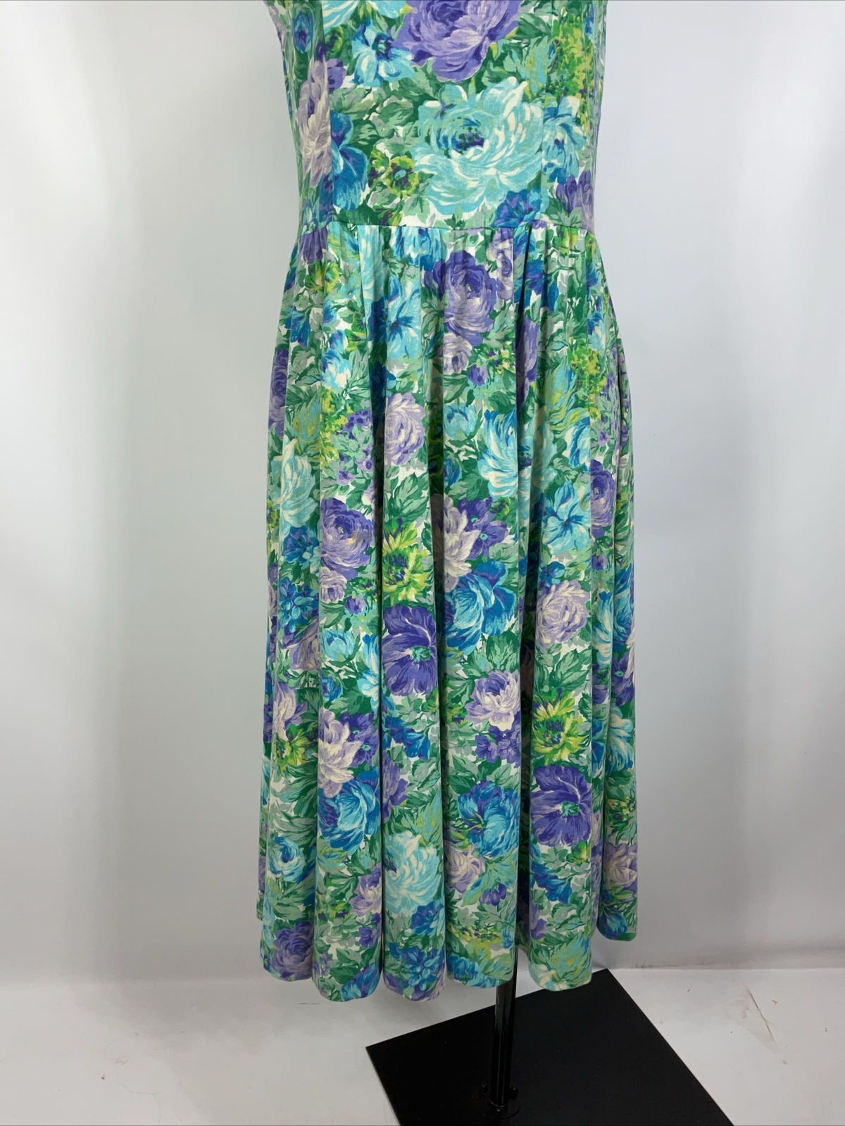 Vintage Expo Dress 80s Floral Sundress Puff Sleeve Cardigan Set Cottagecore Sz 8