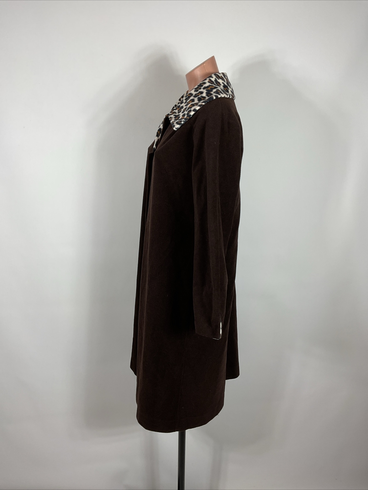 VTG 60s VANITY FAIR Leopard animal print leopard HOSTESS House Coat ROBE sz M