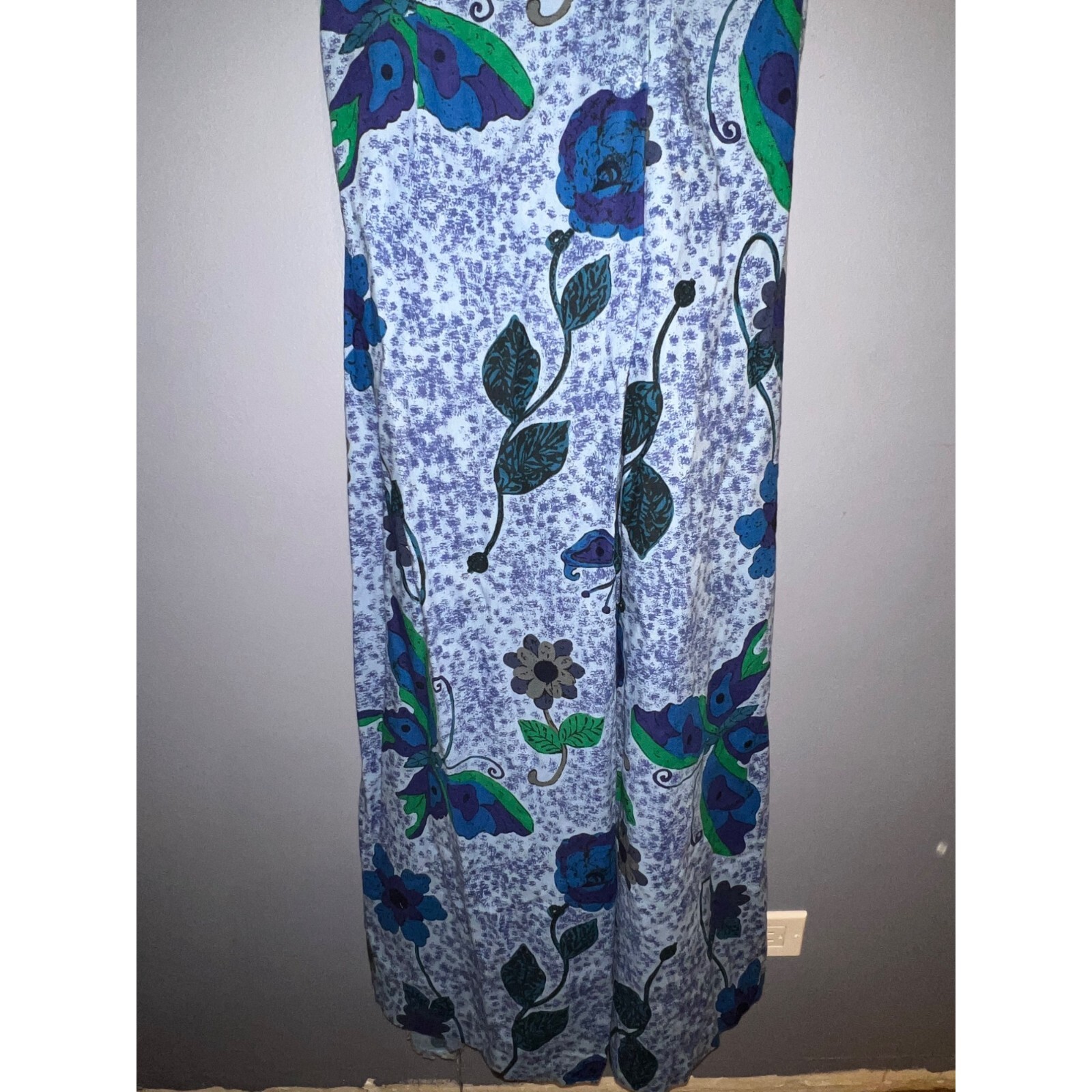Vintage 70s Penneys Hawaii Women’s Floral Button Front Floral Maxi Dress Size 8