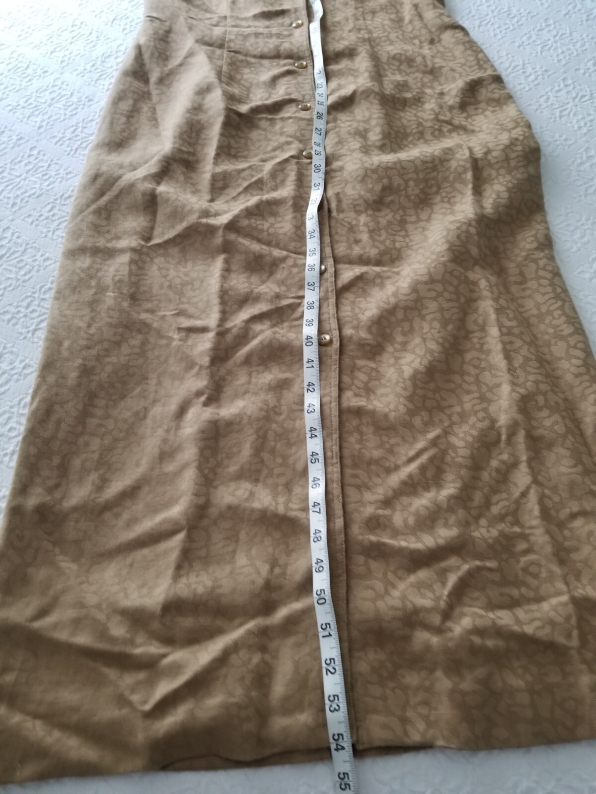 Vintage Women’s 1980’s Plaza South Button Up Gold Size 12 Tall Maxi Dress