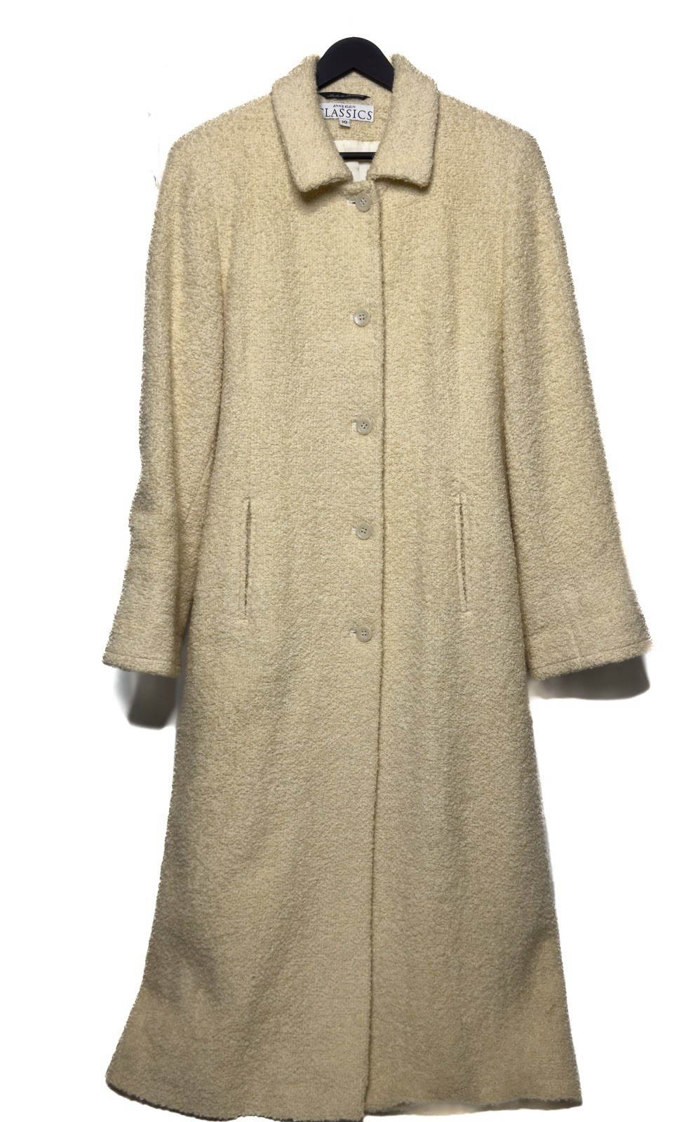 1960s Vintage Cream Wool Bouclé Coat