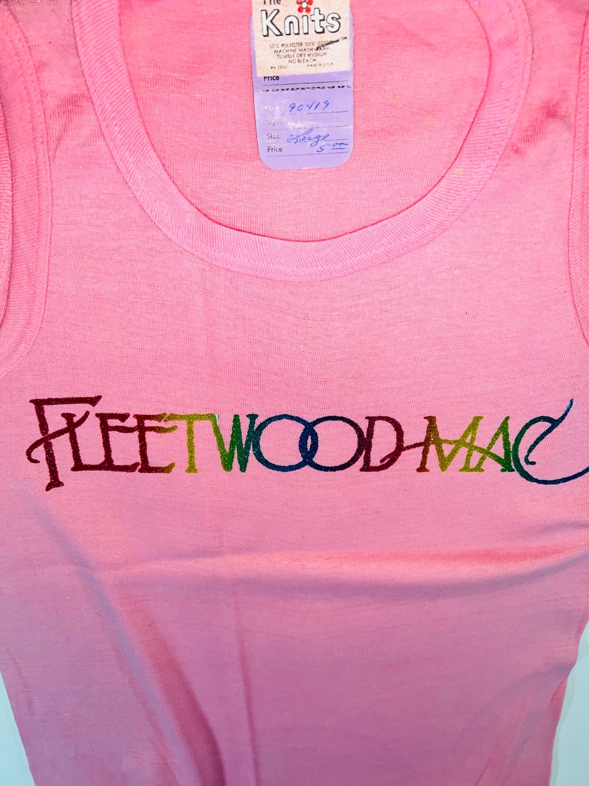 VTG 70s 80s FLEETWOOD MAC Stevie Nicks classic rock band UNUSED T-Shirt WOMENS L