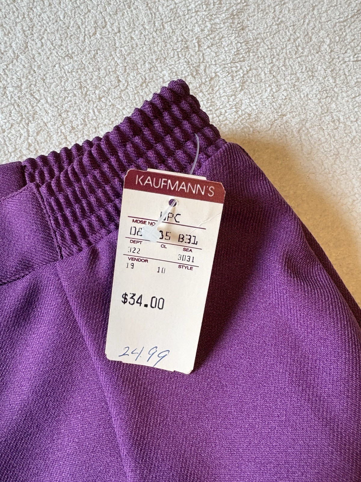 Vintage Haberdashery Plum Color Trousers NWT. Size 18. Made In USA