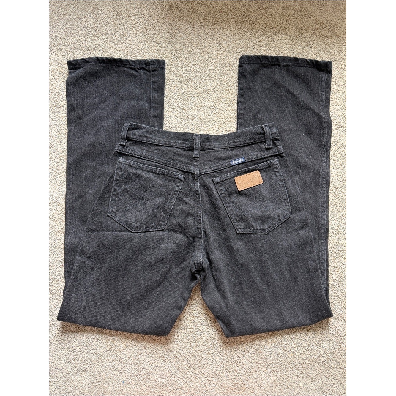 Vintage Women’s Classic Wrangler Black Denim Jeans Relaxed Straight Leg 5×34