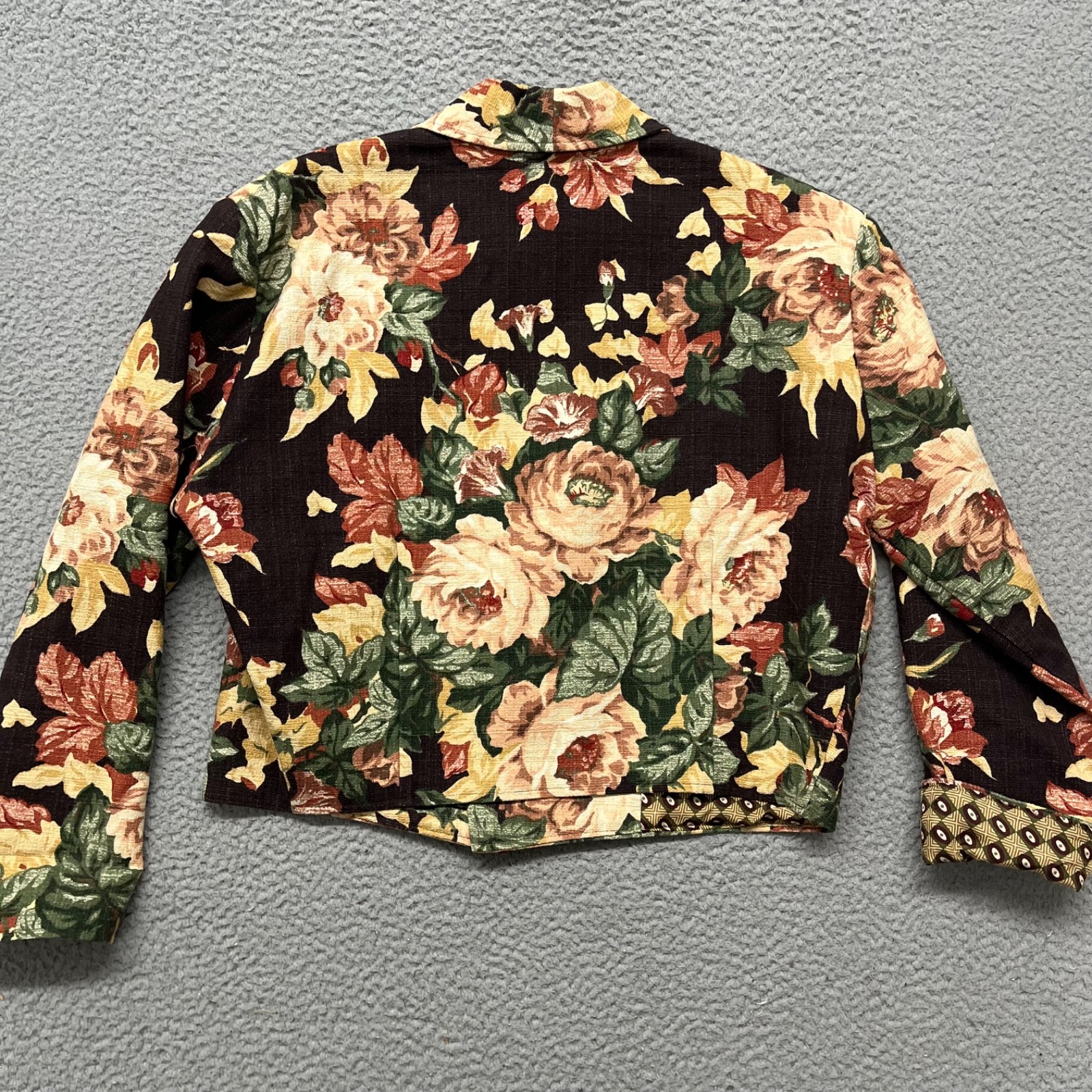Vtg My Boyfriends Back Jacket Womens OS Floral Blazer Retro Cottagecore USA