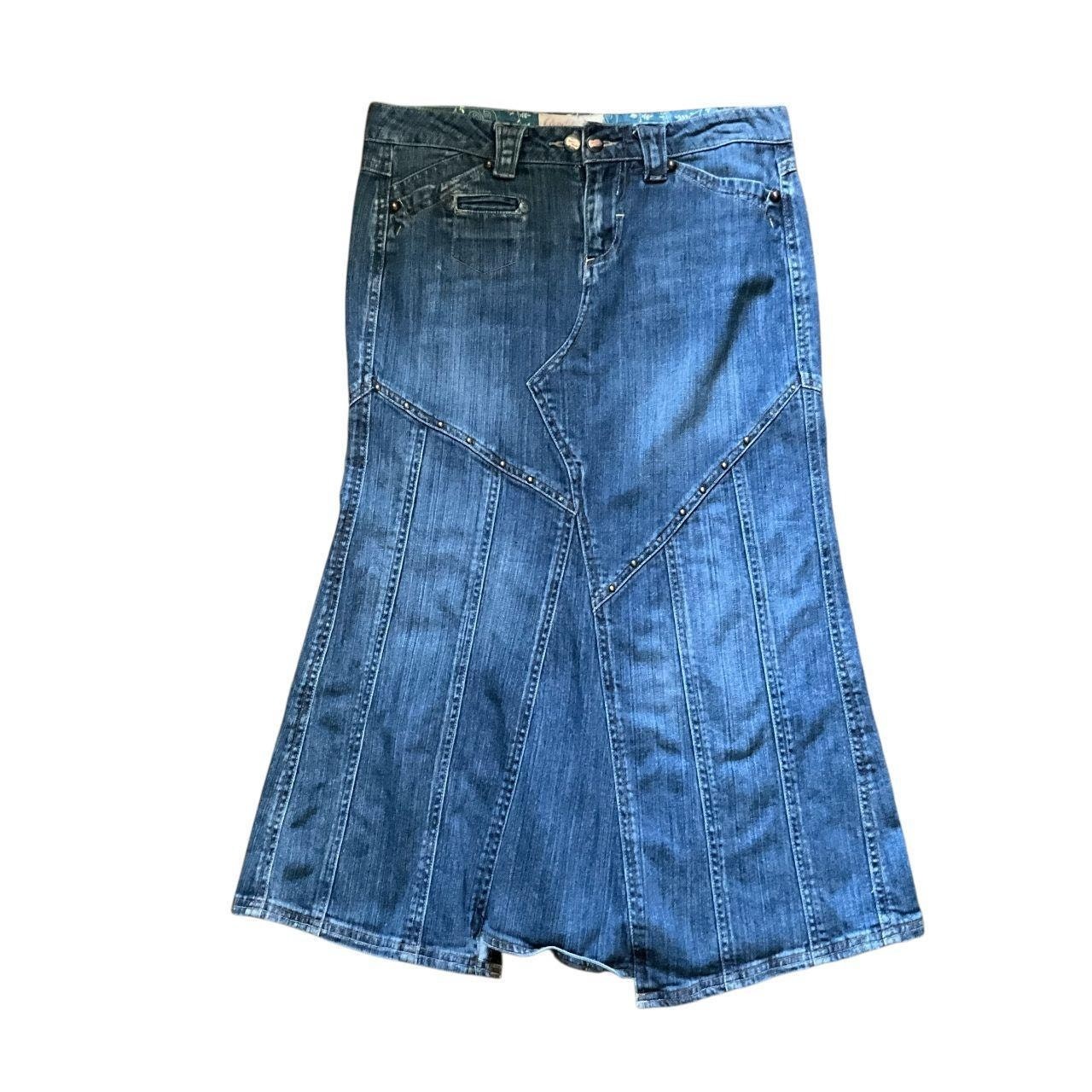 Vintage Candie’s Knitted Denim Skirt: 80s, 90s, Y2K