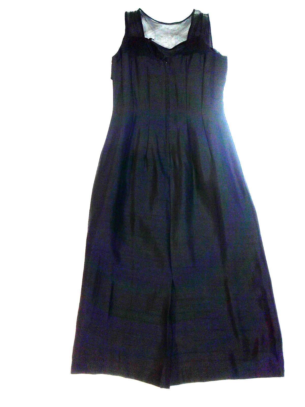 Vtg 50’s Black Raw Silk Illusion Wiggle Hourglass Pin Up Dress MINT 36-28-38