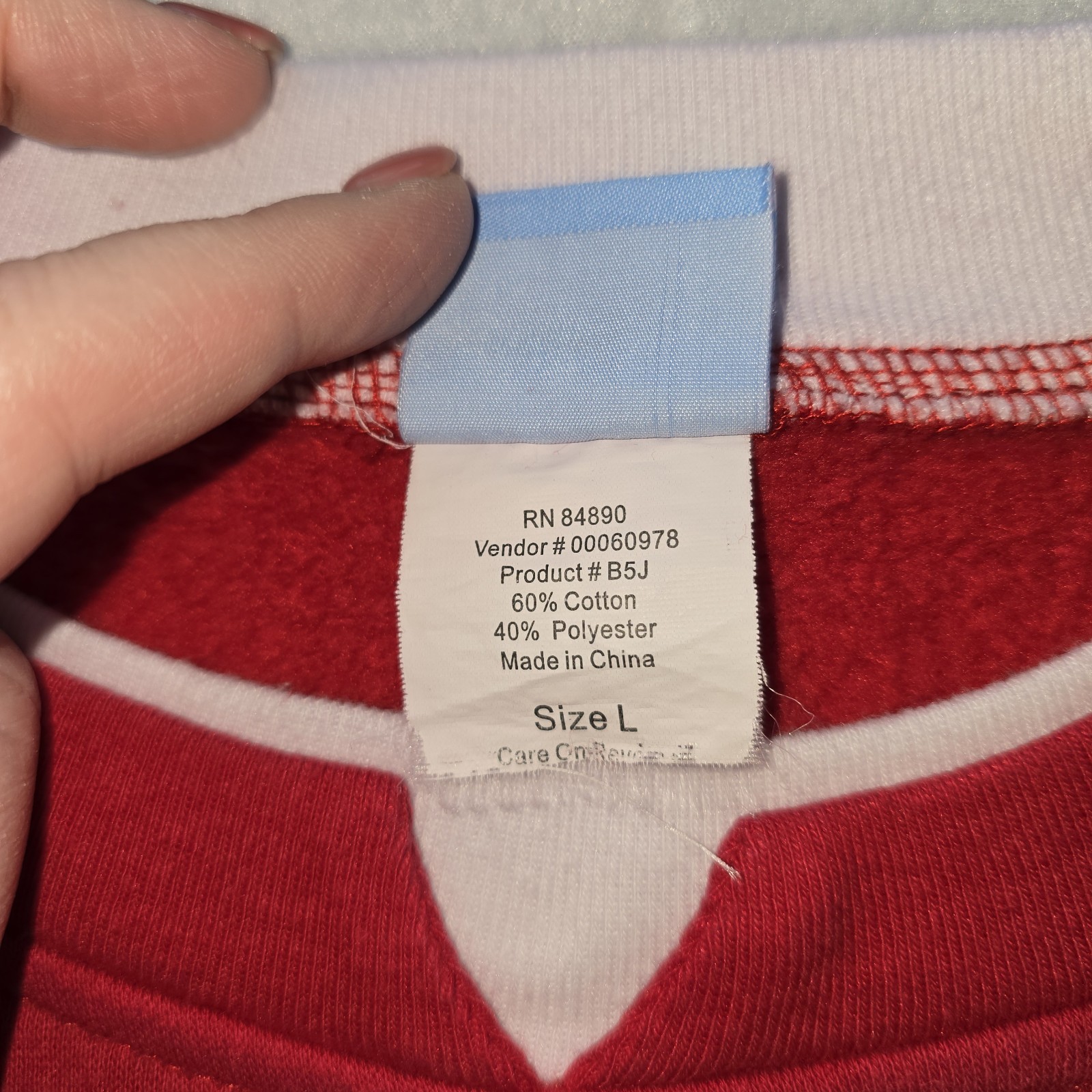 Vintage 90s Comfort Corner Double Collar Sweatshirt Embroidered Heart Red Large
