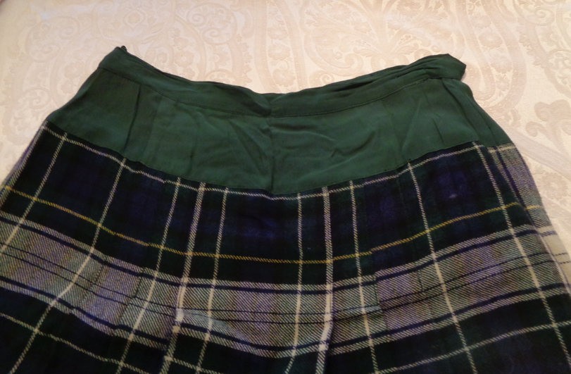 Vintage 1940s Wool Plaid Skirt and Sweater Set- New York Label – Rare