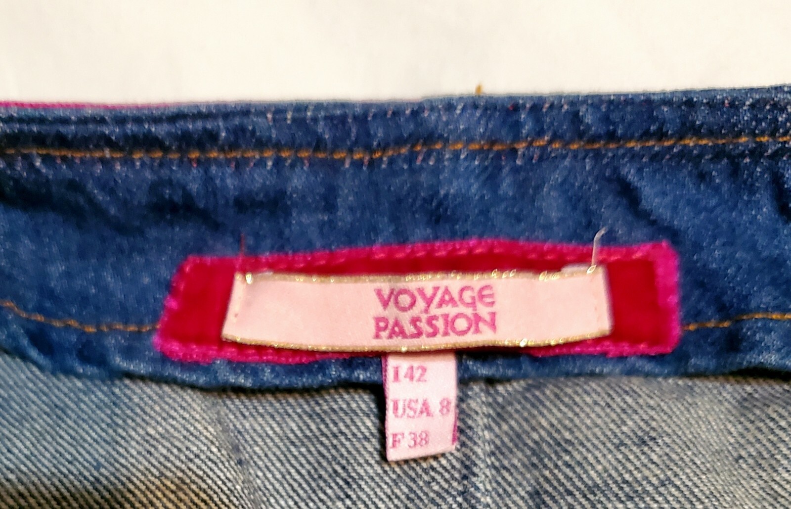 Voyage Passion Designer Beautiful Tye Dye Jean Jacket w Belt Loops USA 8