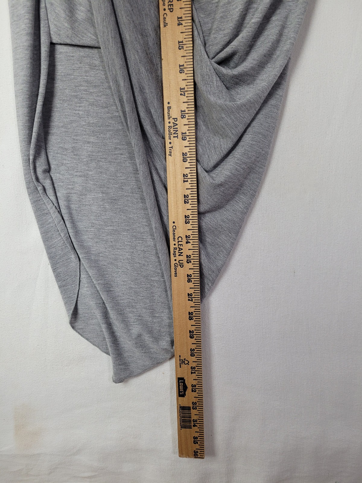 H&M Divided Gray Draped Asymmetrical Skirt Women’s Size L Polyester Viscose
