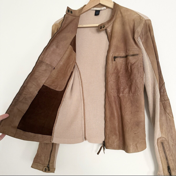 Vintage ROBERTO CAVALLI Lambskin Leather Jacket Y2K Cavalli Class Size 8