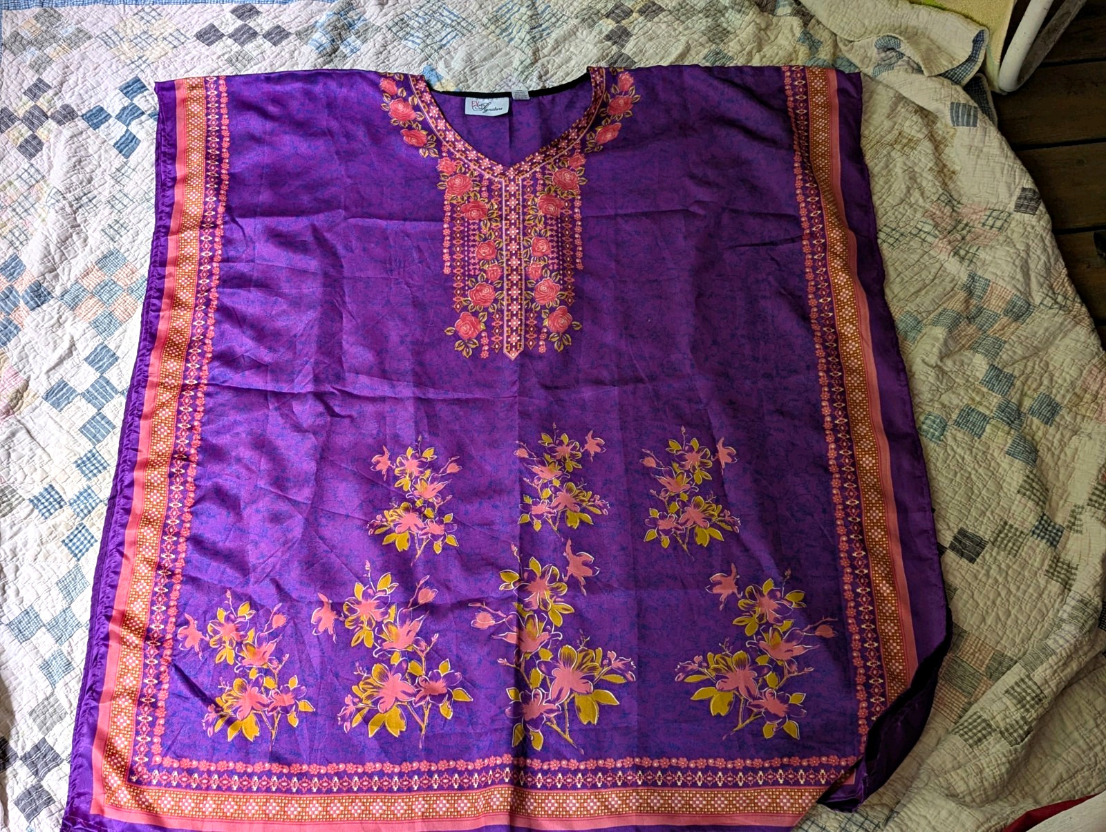 Vintage Kaftan, Open Size, Polyester