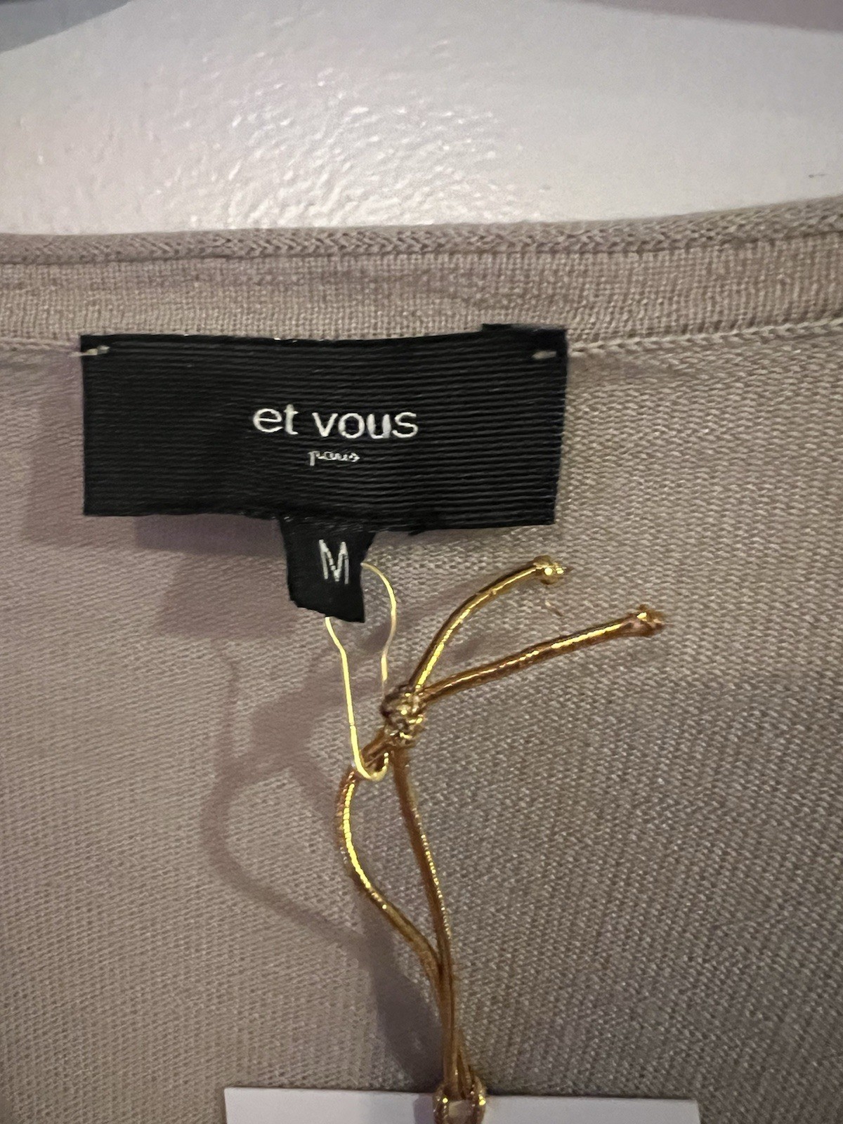 Et Vous Vintage Braided Shoulder Wool Sweater FRENCH BRAND Y2K