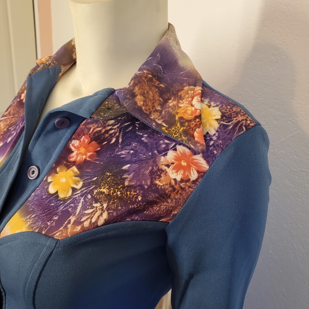 Funky Vintage 70s Leisure Wear Bell Bottoms Set S/M