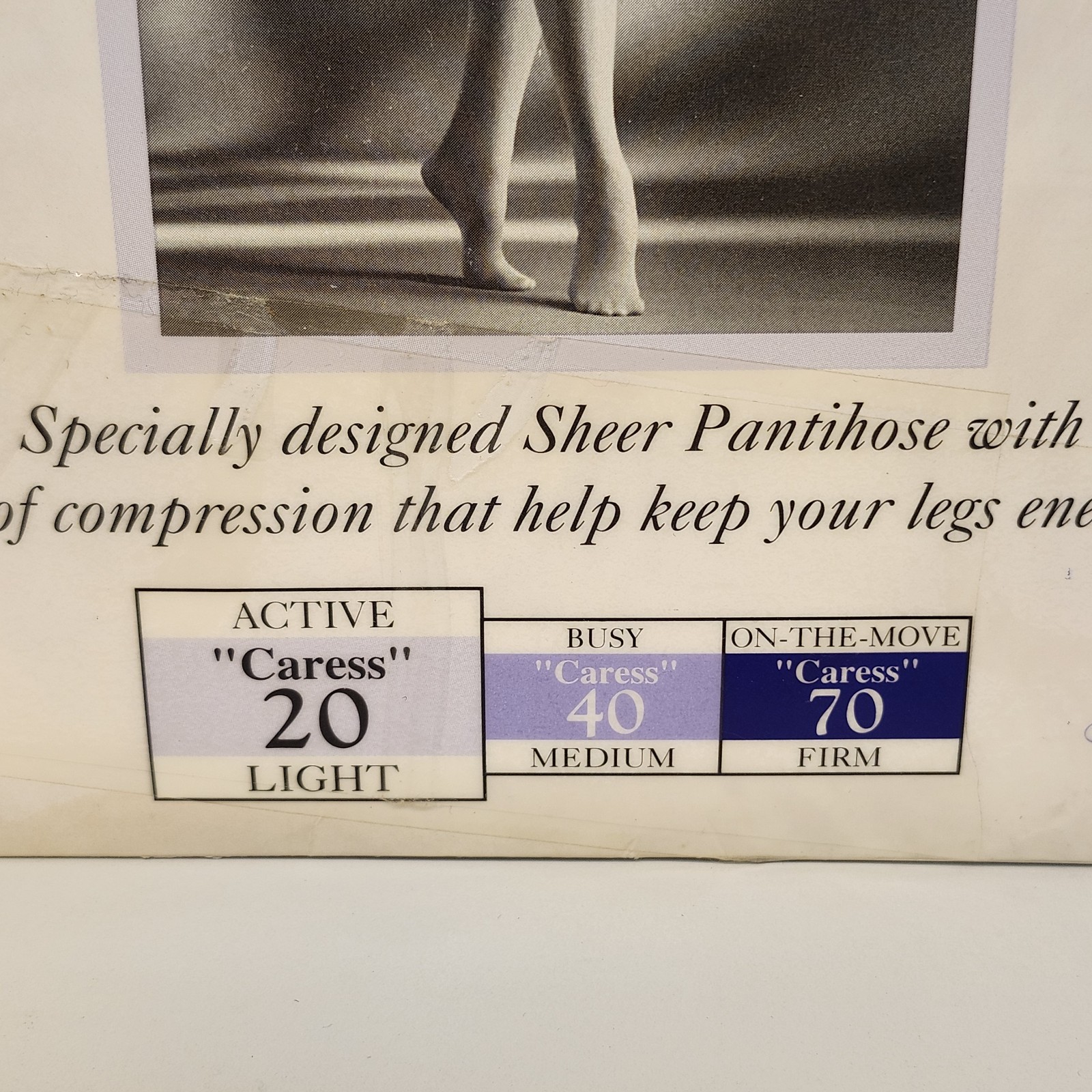 Vtg Worthington Sheer Caress Extra Sheer Support Pantyhose NEW Queen Short Beige